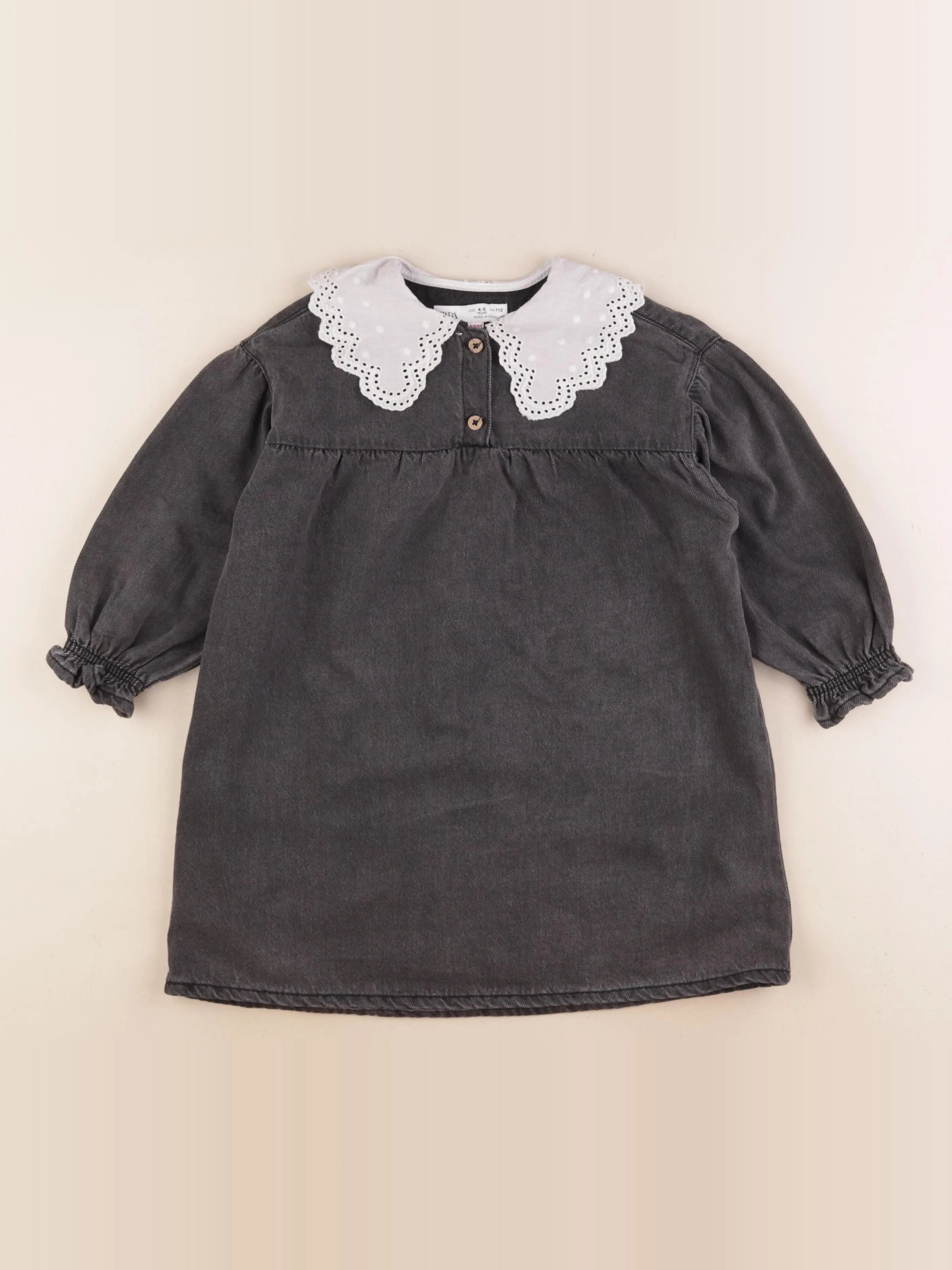 Zara - robe gris - 4/5 ans