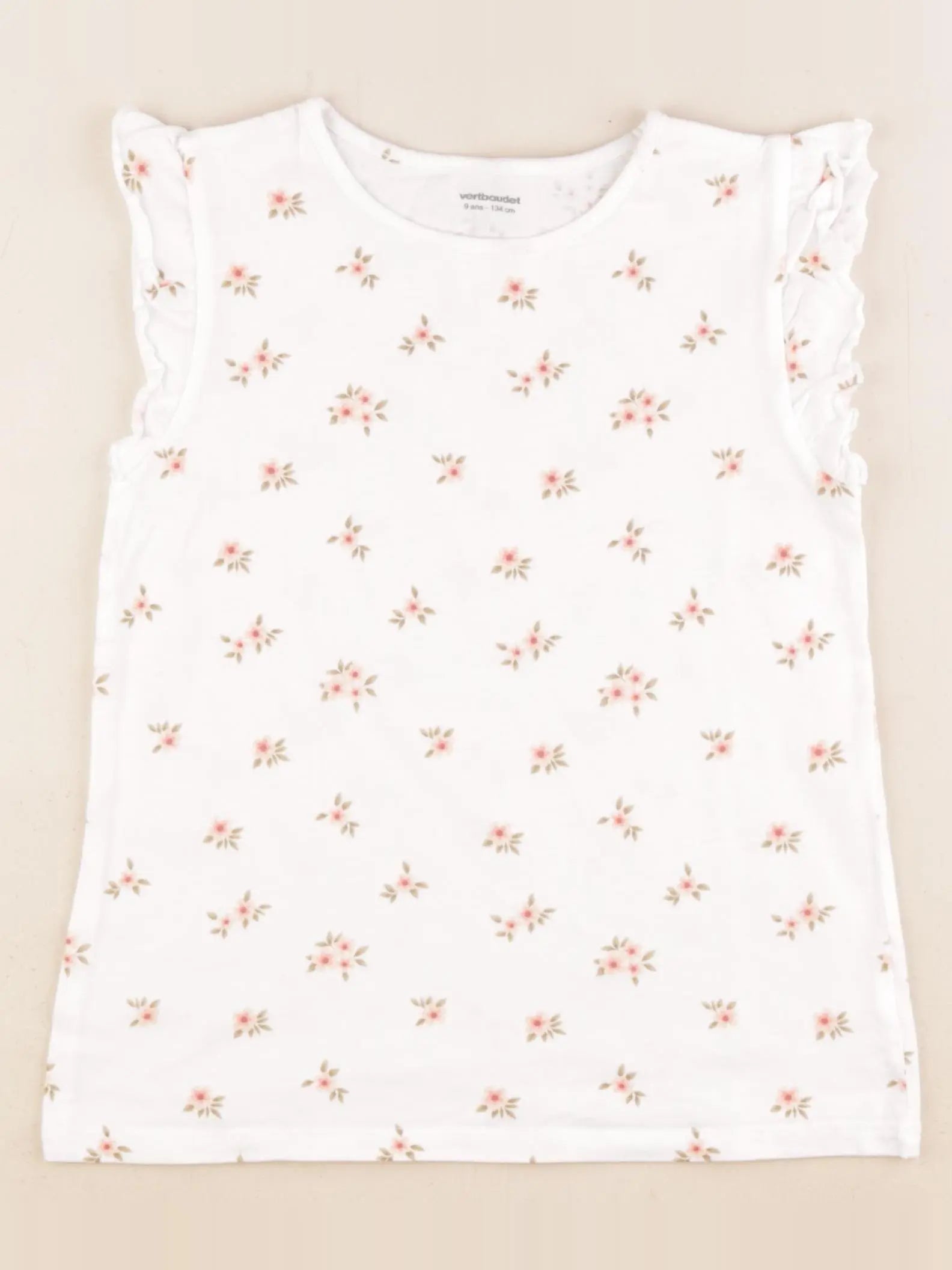 Vertbaudet - tee-shirt blanc - 9 ans