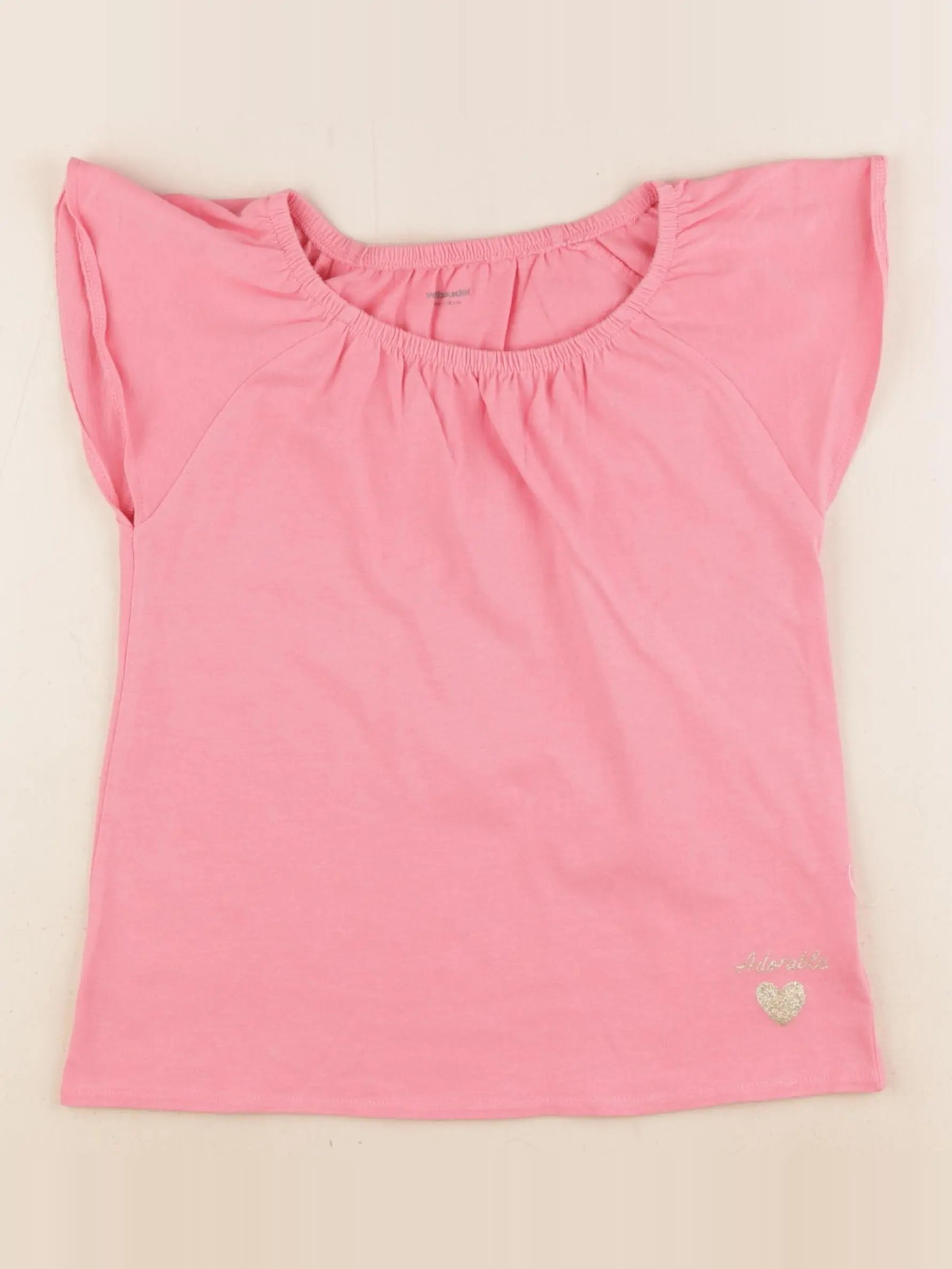 Vertbaudet - tee-shirt rose - 8 ans