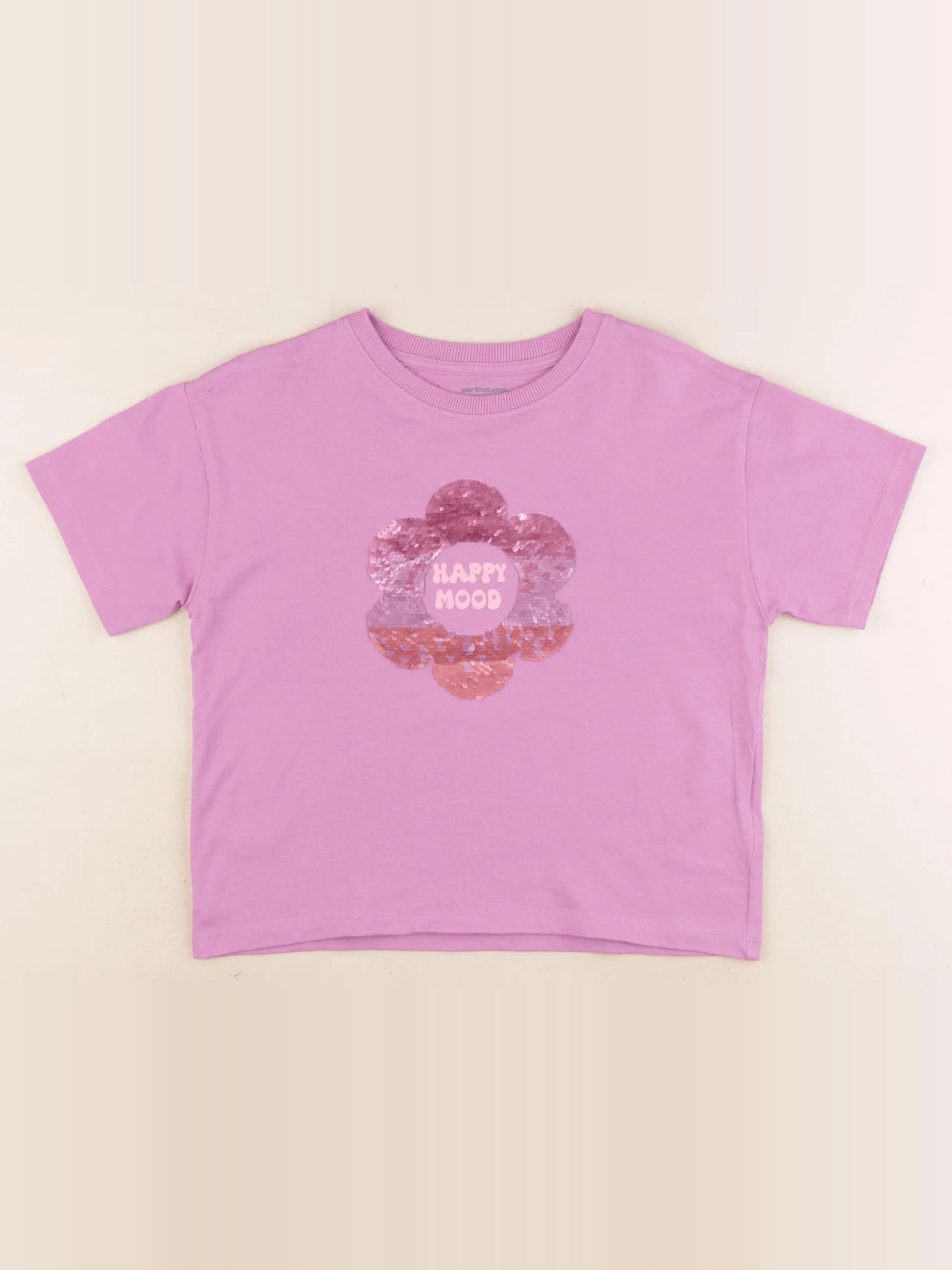 Vertbaudet - tee-shirt violet - 8 ans