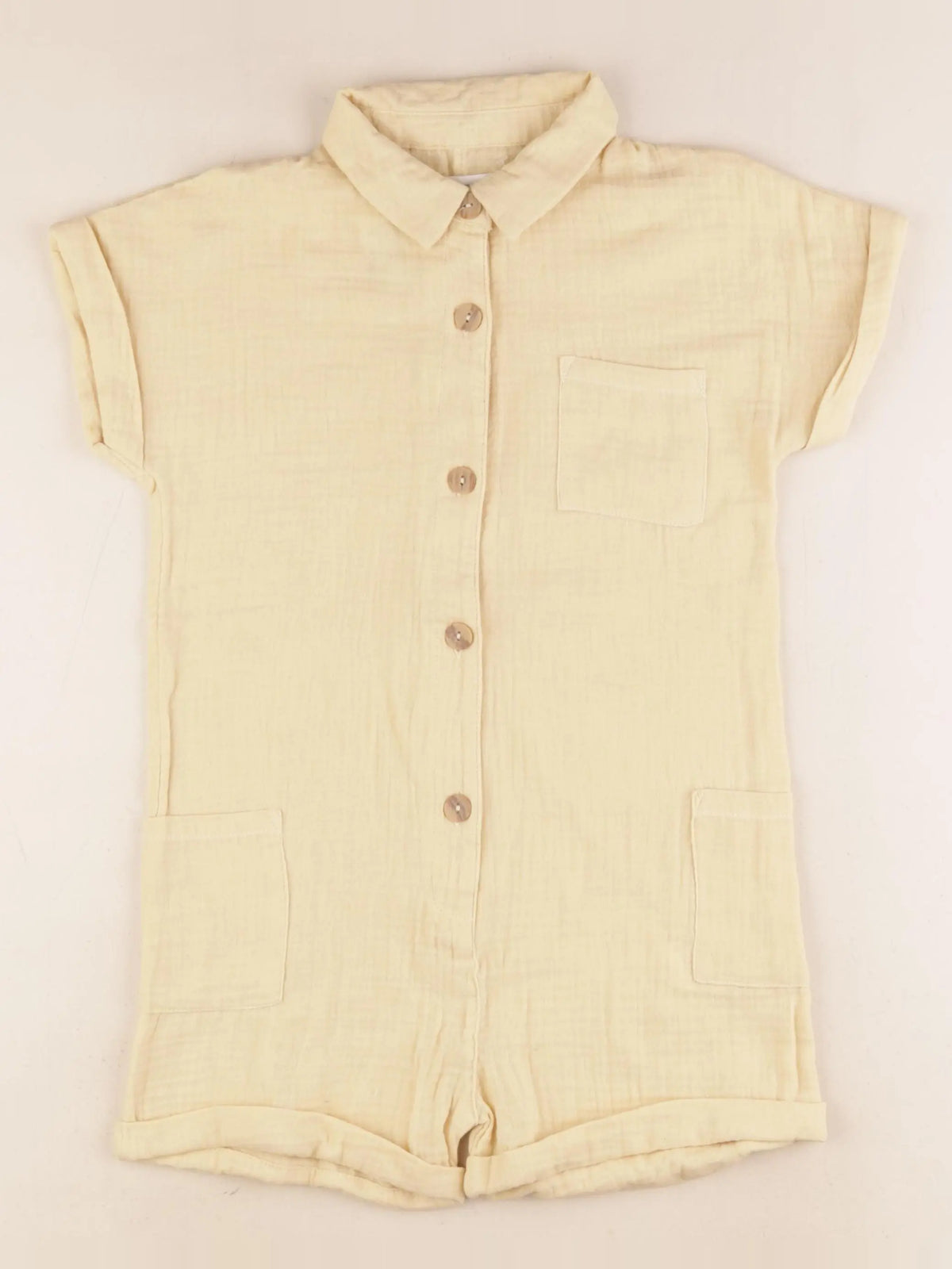 Vertbaudet - combinaison jaune - 7 ans