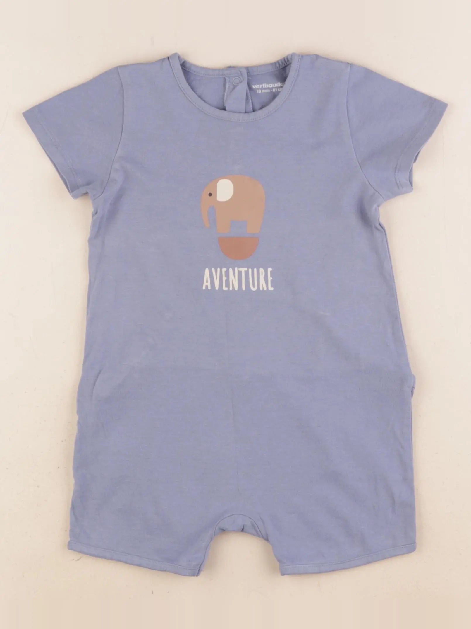 Vertbaudet - pyjama coton bleu - 18 mois