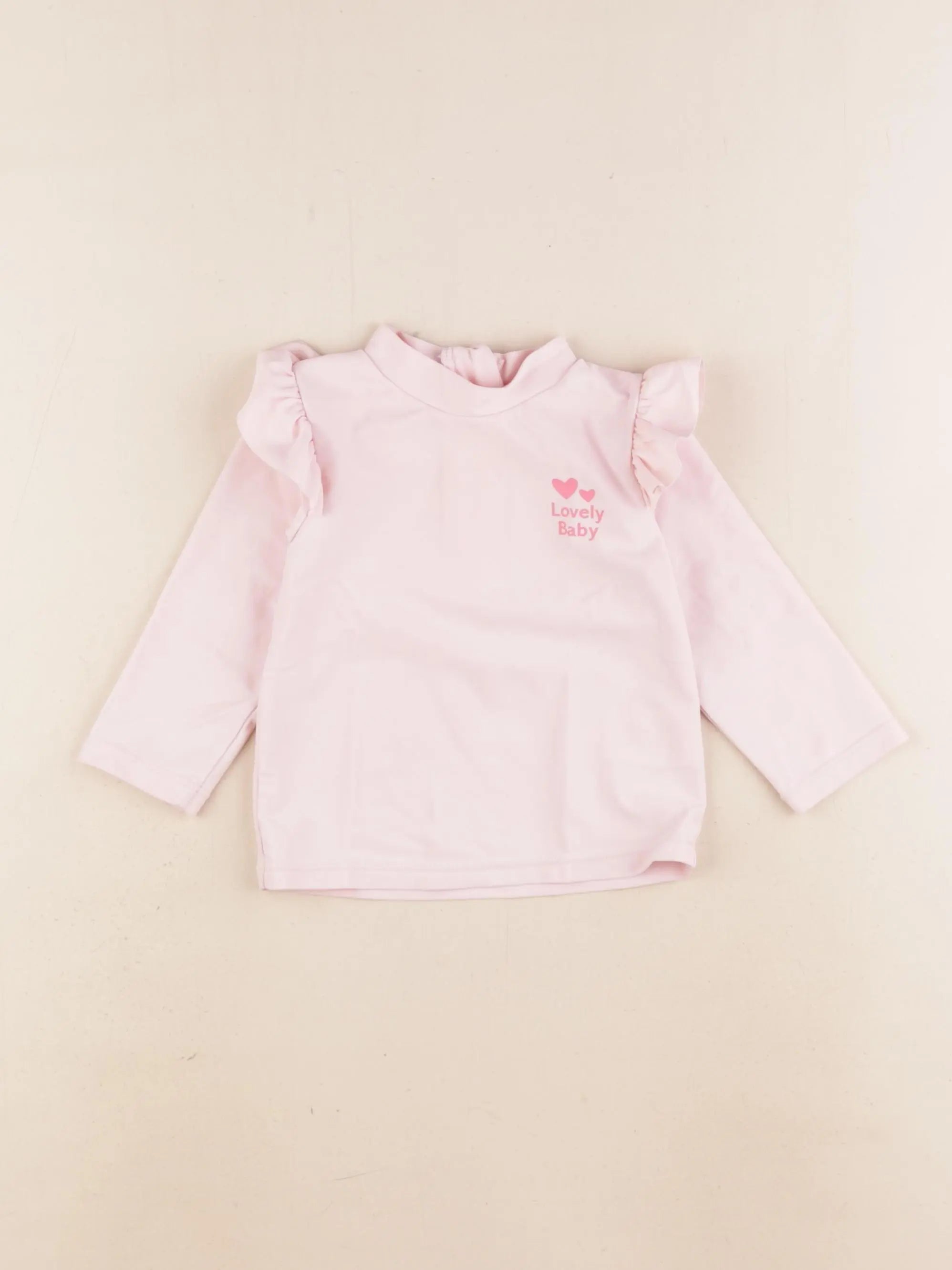 Vertbaudet - tee-shirt de bain rose - 9 mois