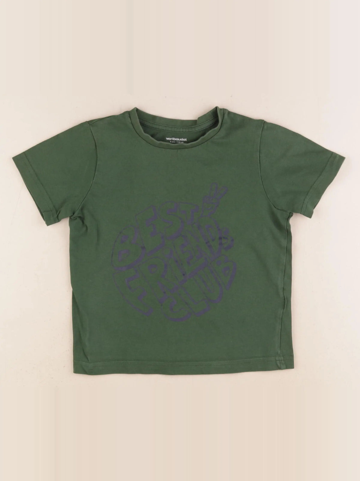 Vertbaudet - tee-shirt vert - 5 ans