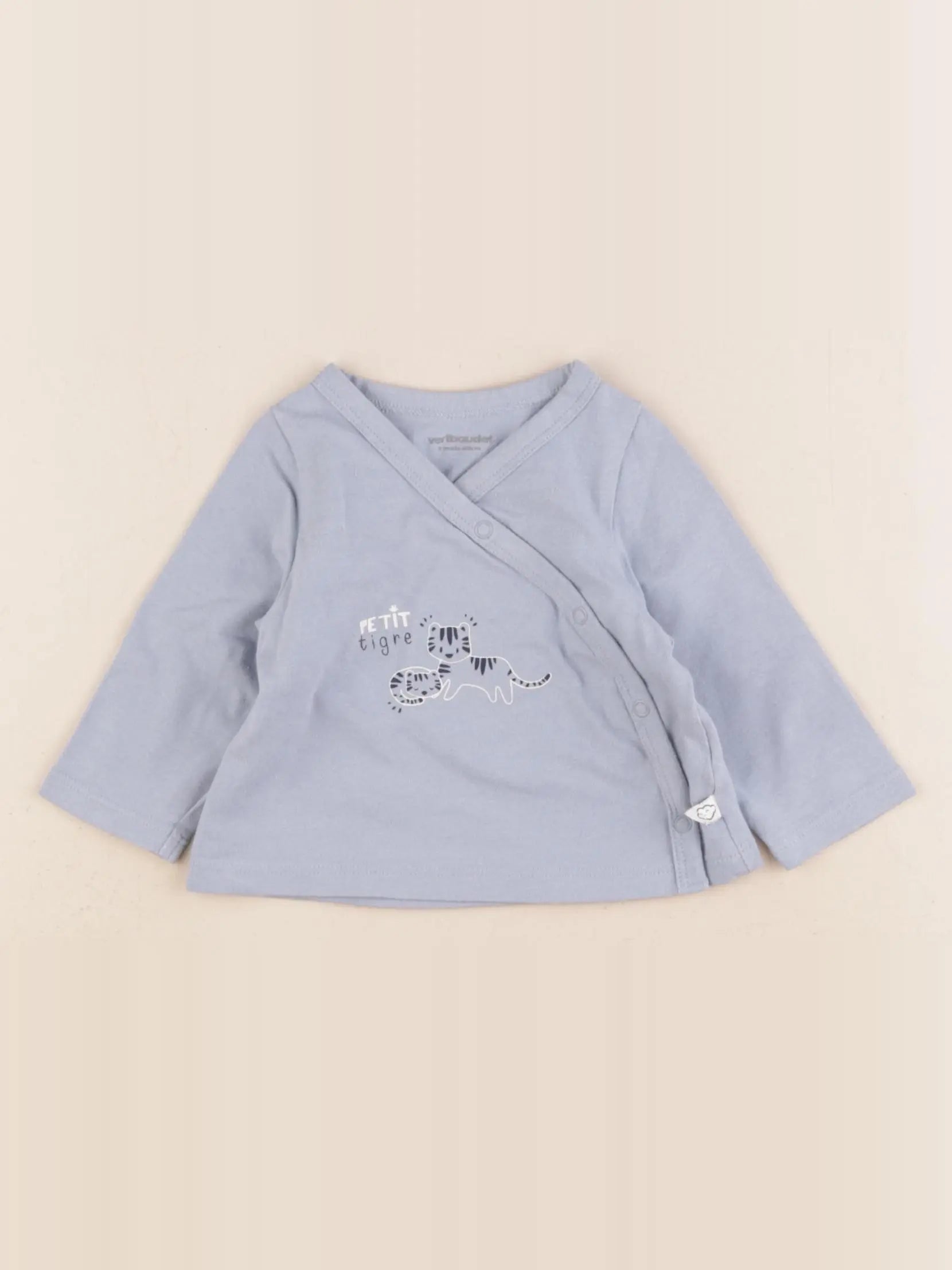 Vertbaudet - tee-shirt bleu - 3 mois