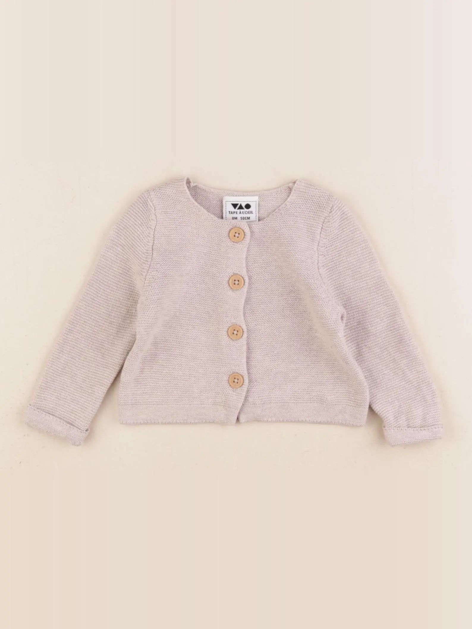 Tape à l'oeil - gilet beige - 0 mois