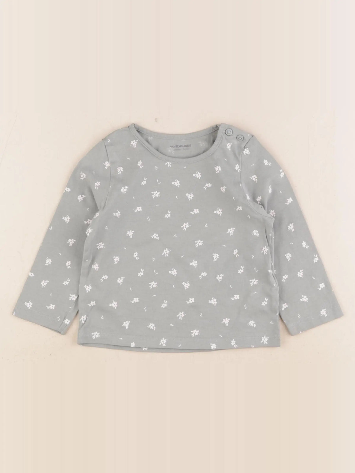 Vertbaudet - tee-shirt vert - 12 mois