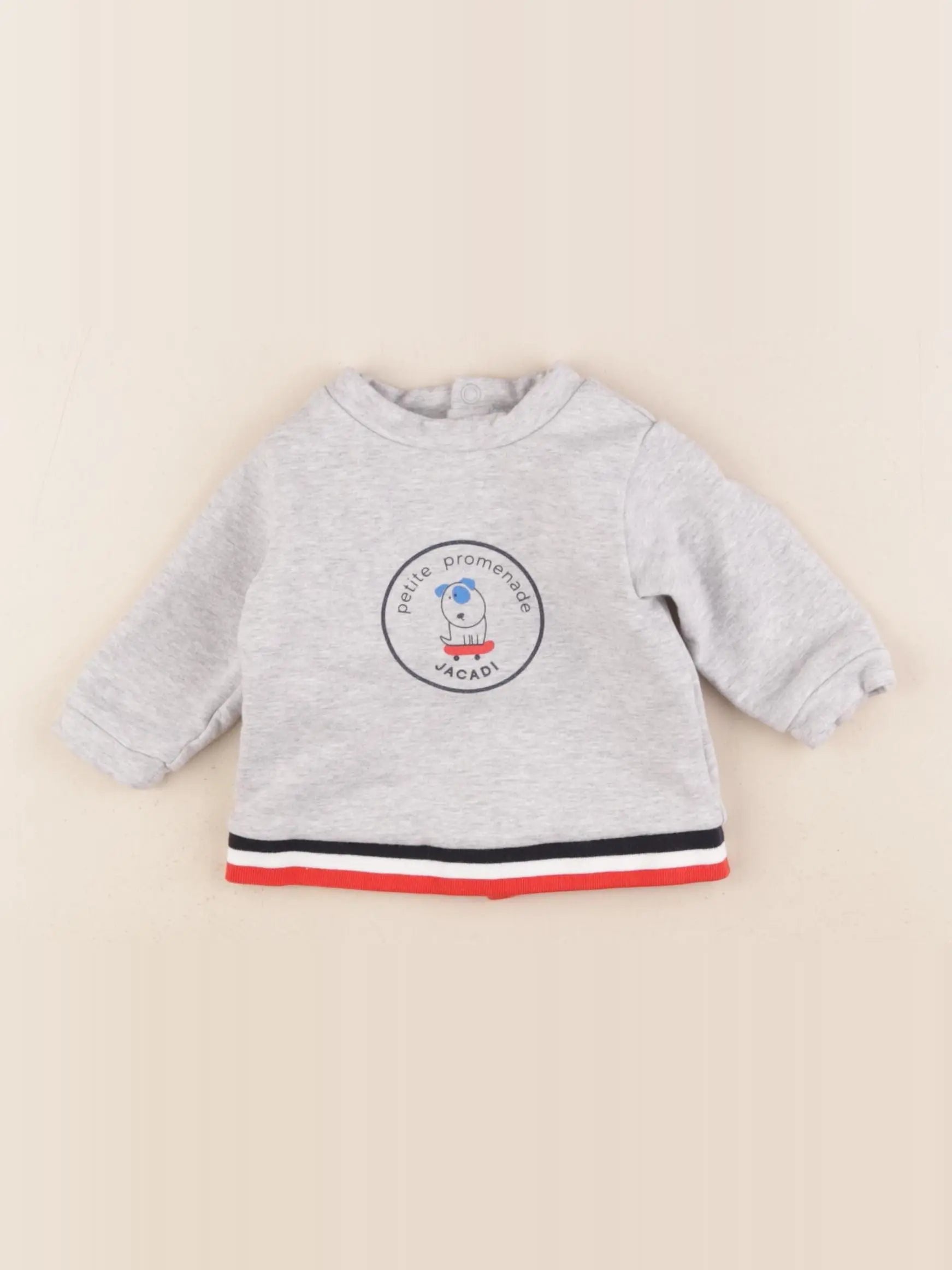 Jacadi - sweat gris - 3 mois