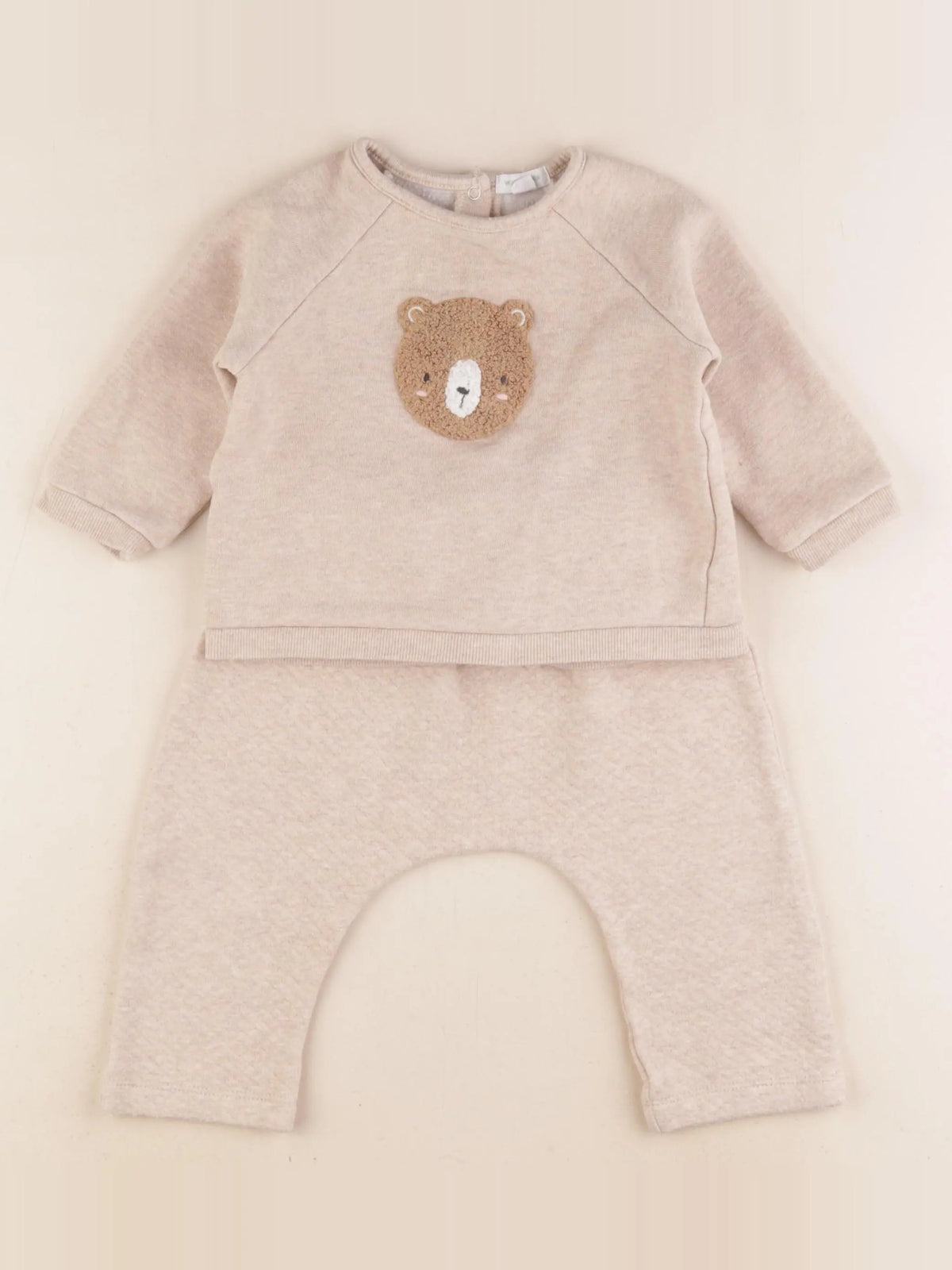 Vertbaudet - ensemble beige - 18 mois