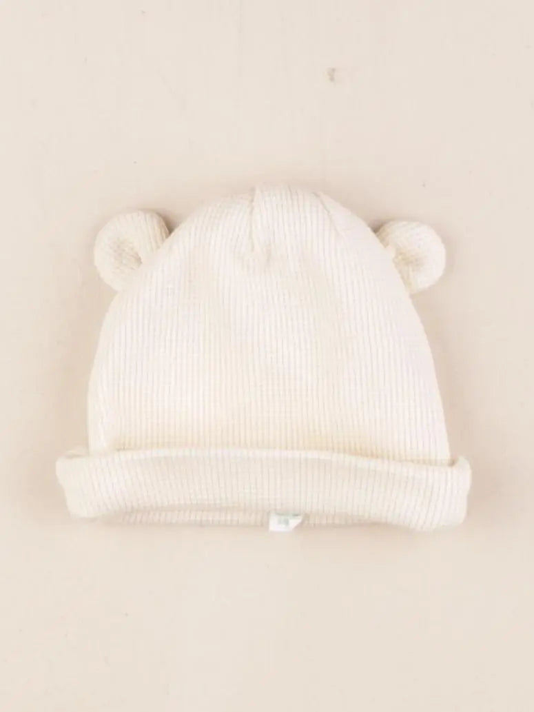 Vertbaudet - bonnet beige - 3/6 mois