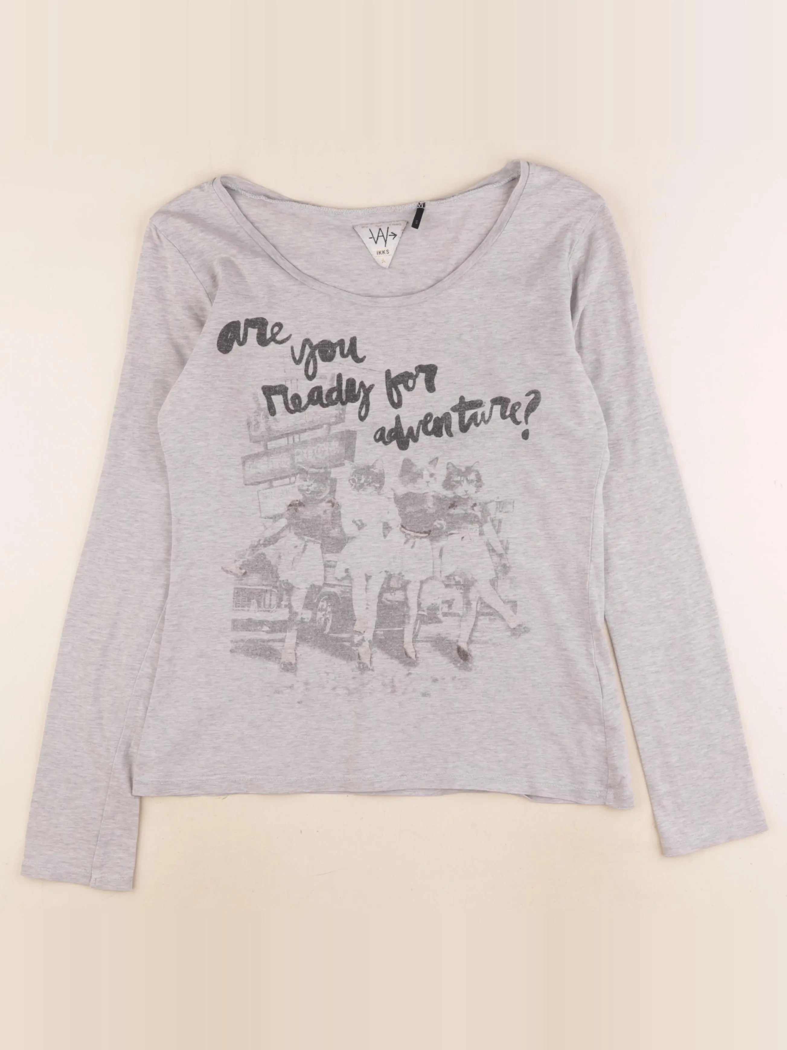 IKKS - tee-shirt gris, bronze - 14 ans