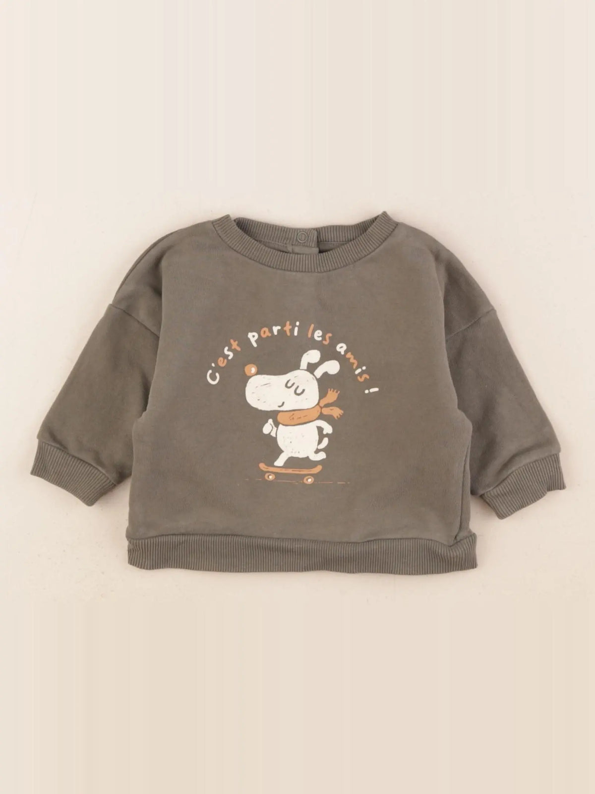 Vertbaudet - sweat vert - 3 mois