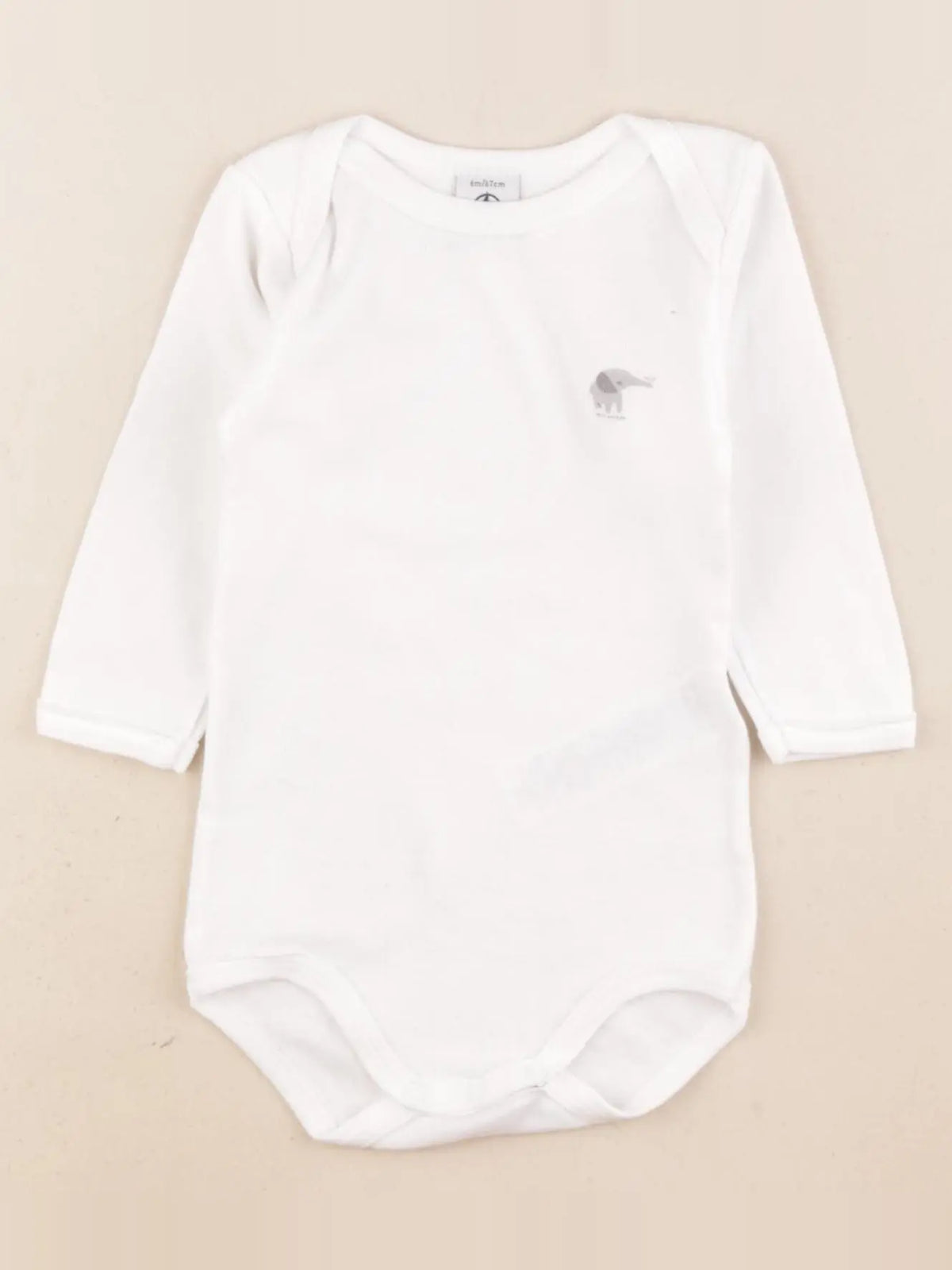 Petit Bateau - body blanc - 6 mois