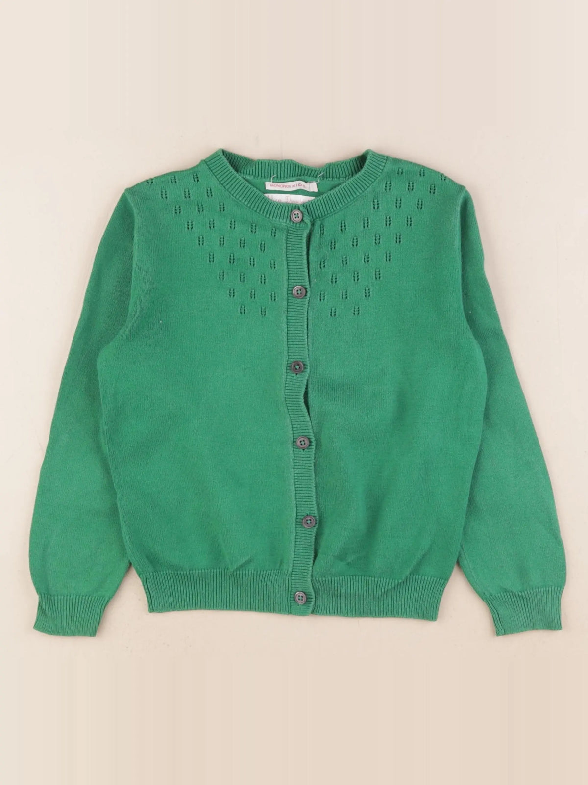 Monoprix - gilet vert - 5 ans