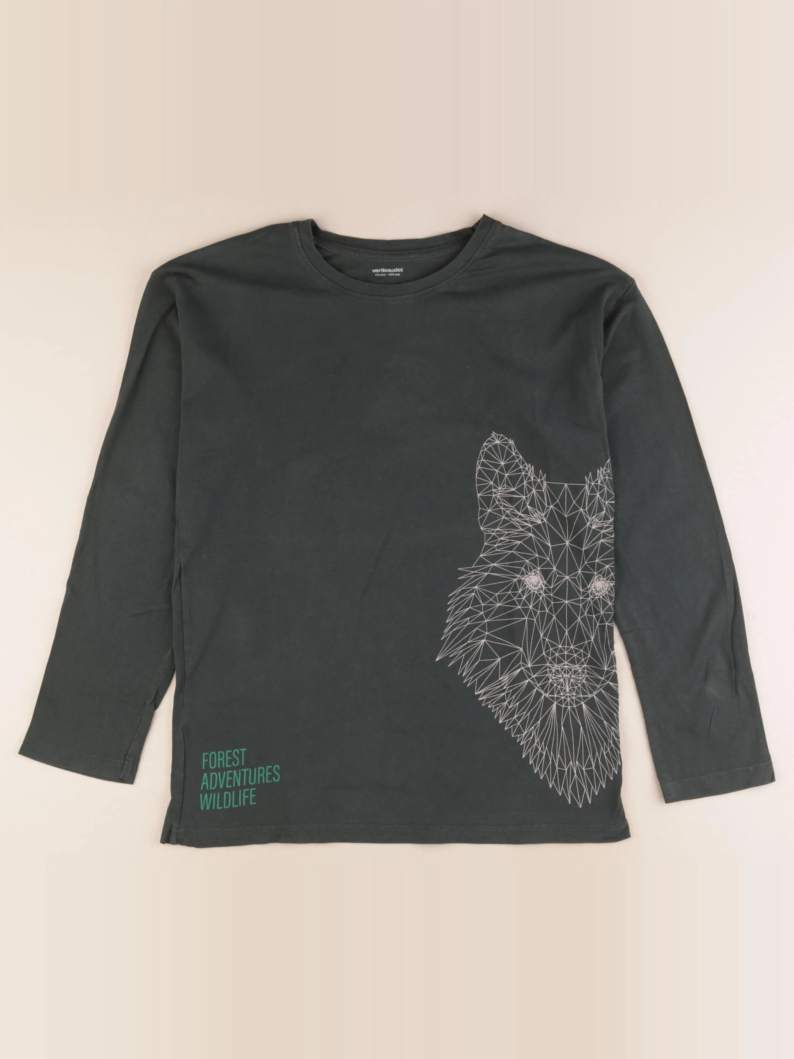 Vertbaudet - tee-shirt vert - 14 ans