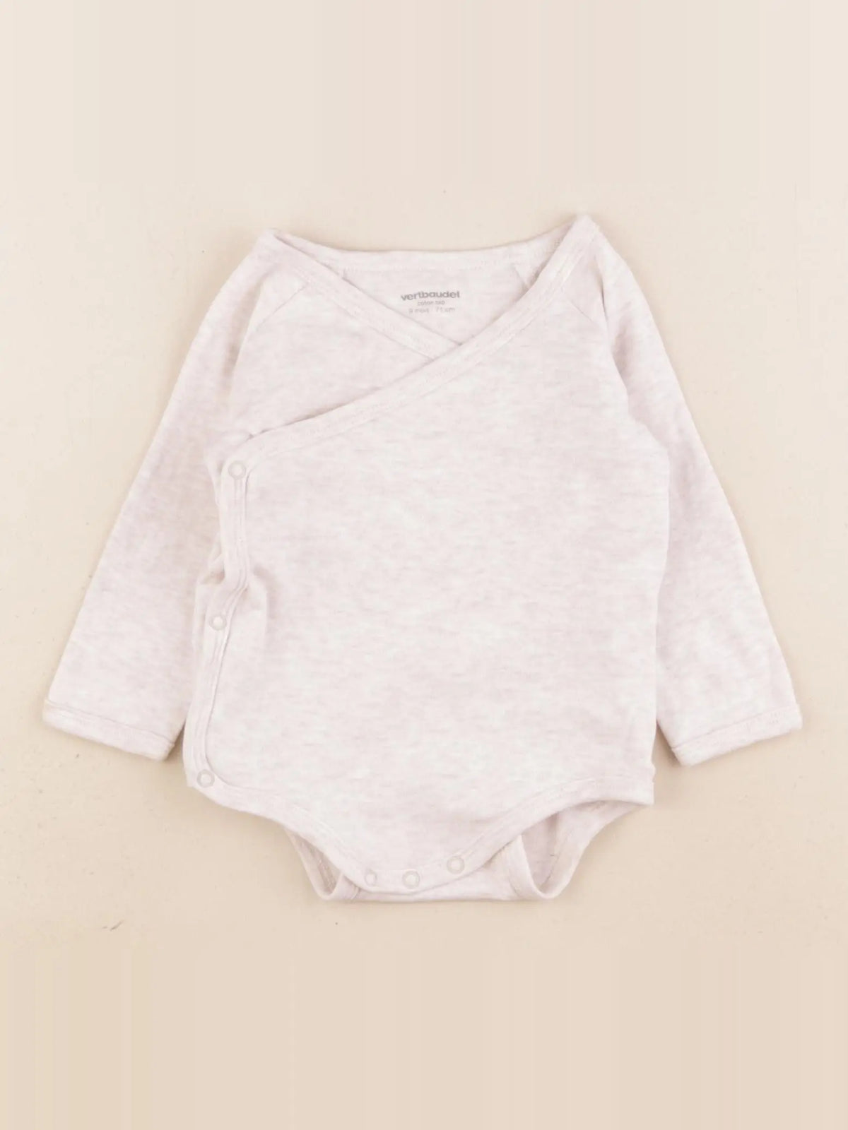 Vertbaudet - body beige - 9 mois