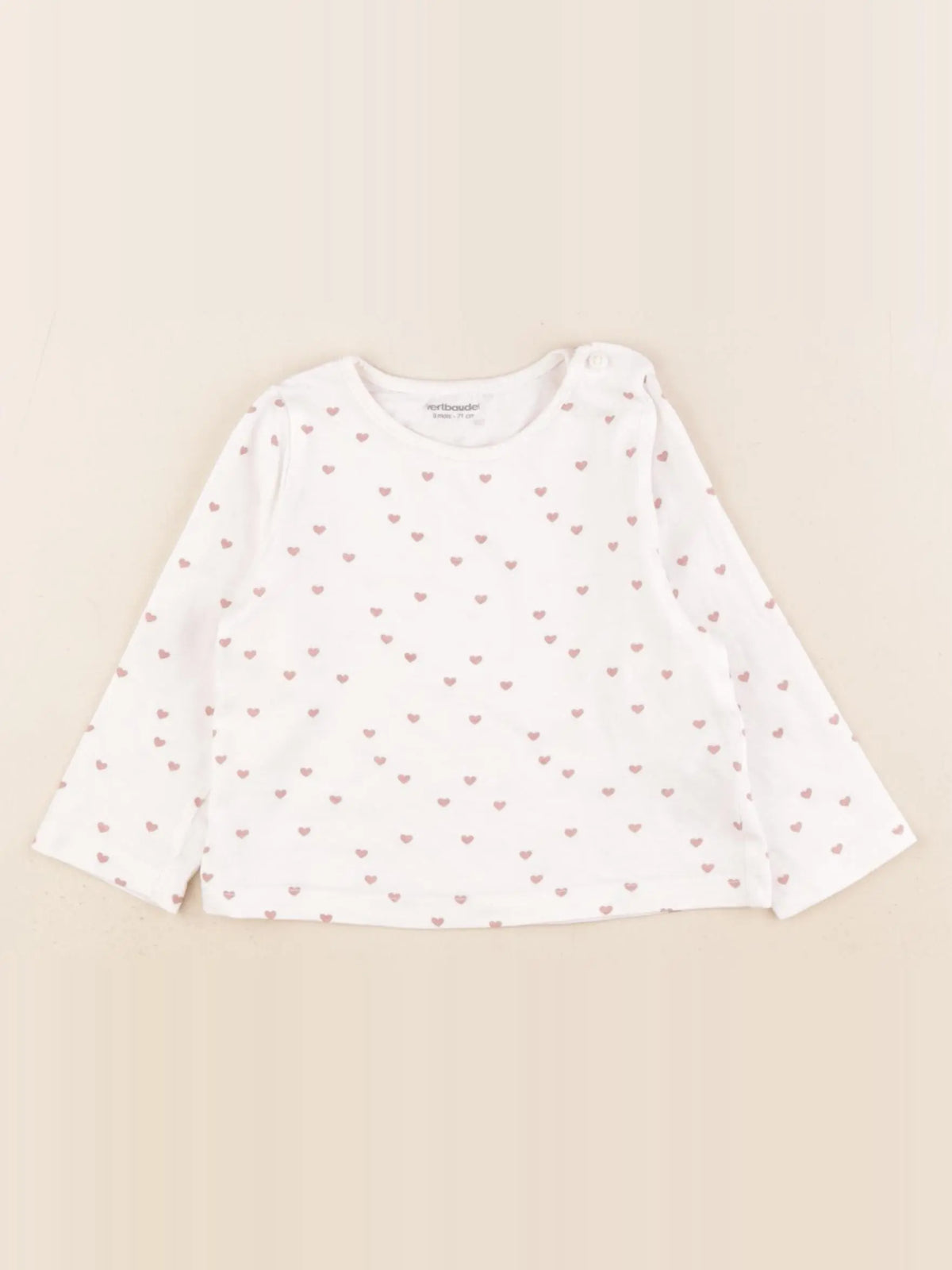 Vertbaudet - tee-shirt rose - 9 mois