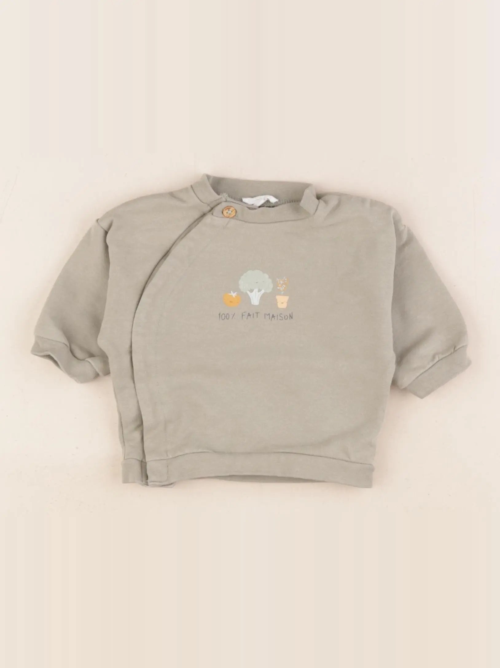 Vertbaudet - sweat vert - 1 mois