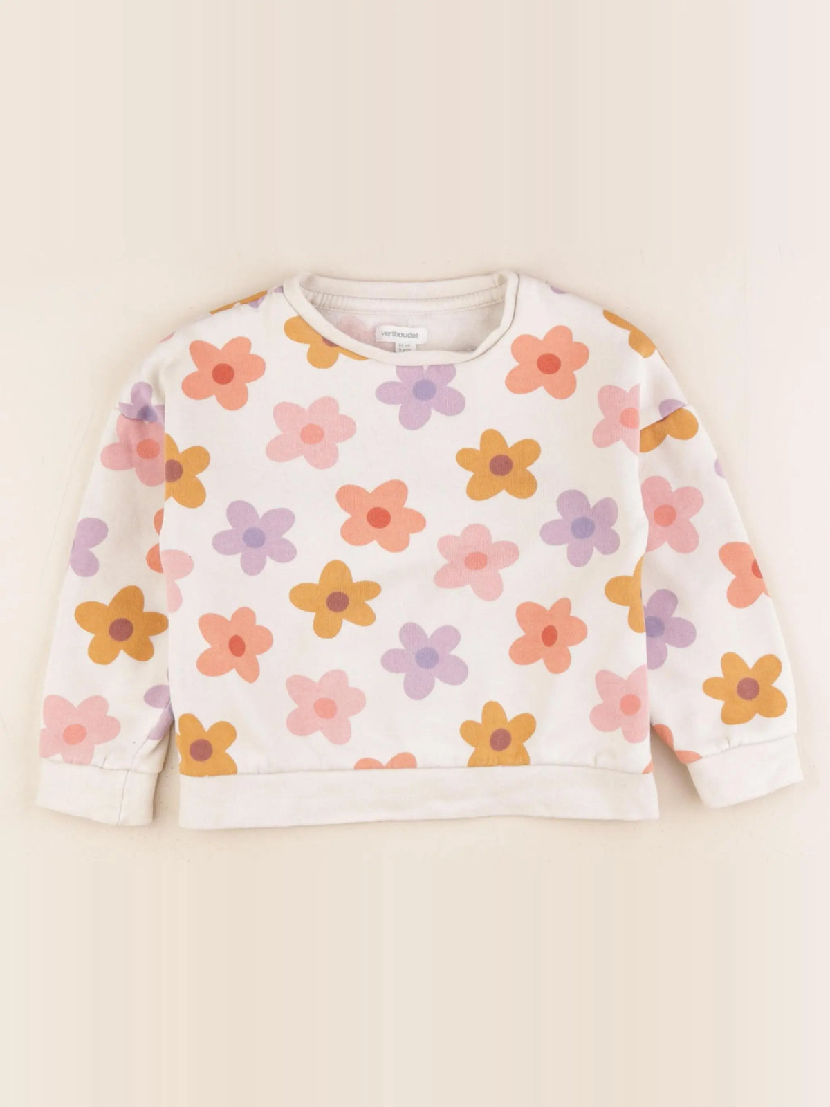 Vertbaudet - sweat multicolore - 3 ans