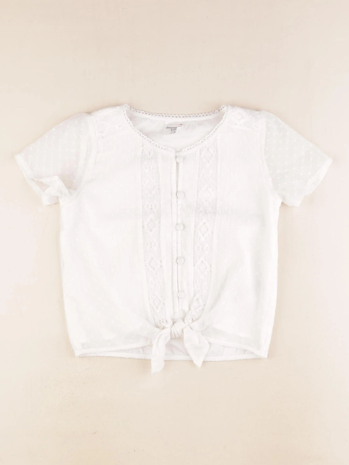 Abercrombie - blouse blanc - 7/8 ans
