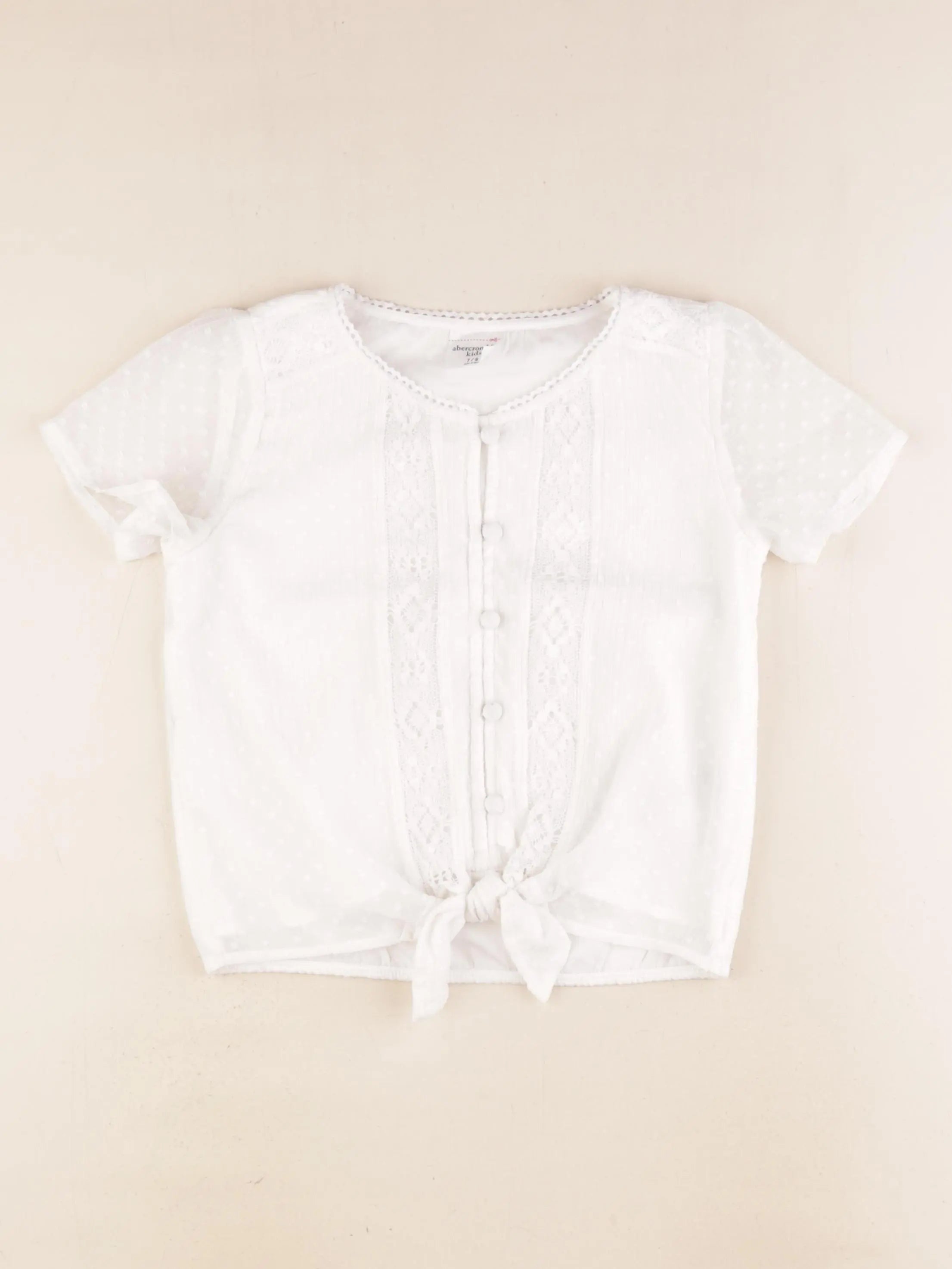 Abercrombie - blouse blanc - 7/8 ans