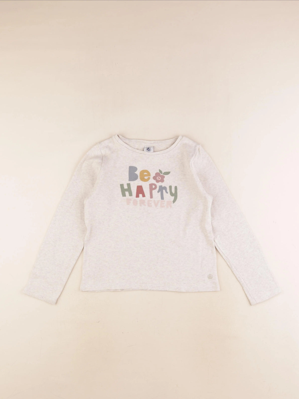 Petit Bateau - tee-shirt beige - 8 ans