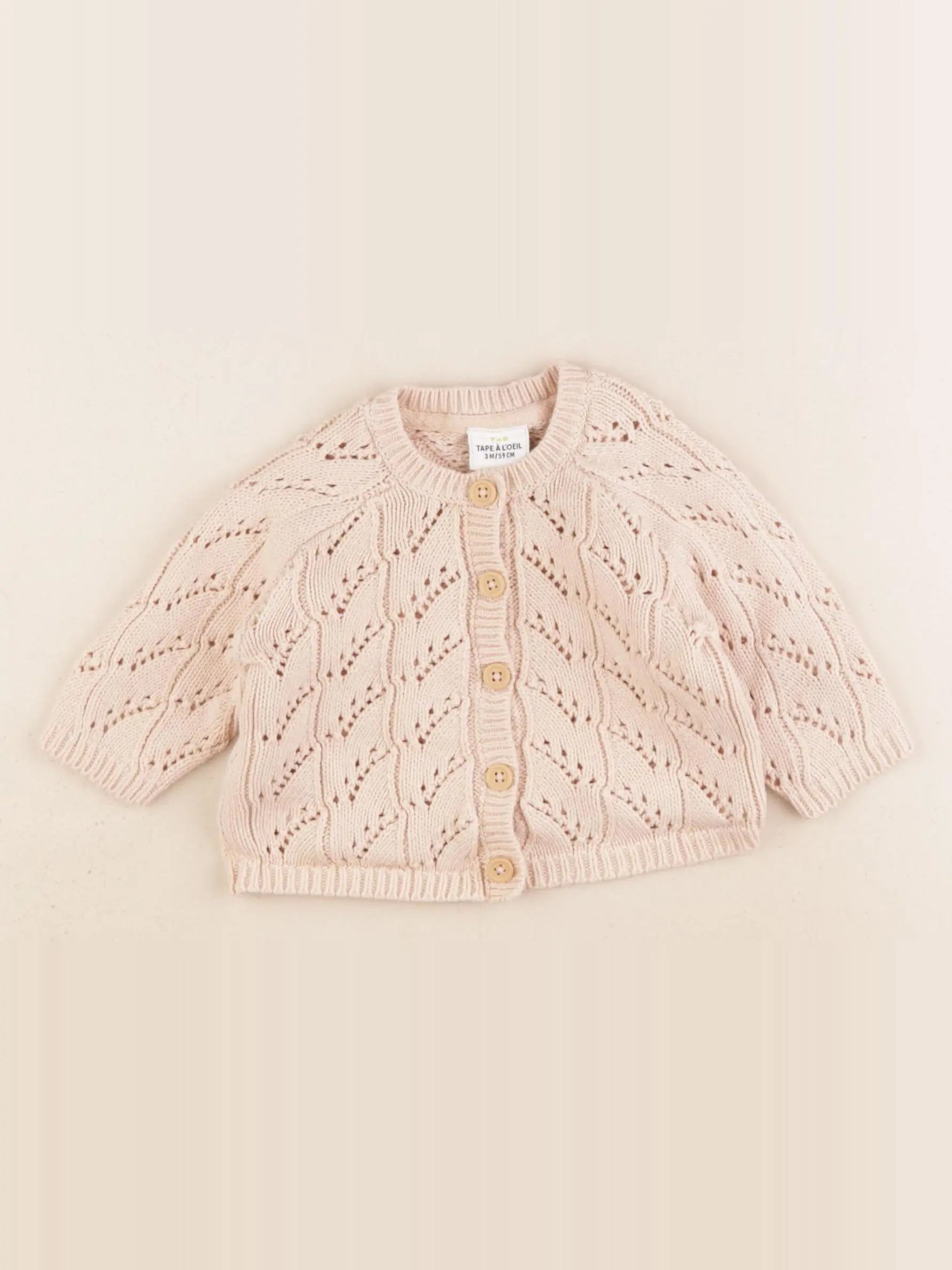 Tape à l'oeil - gilet beige - 3 mois
