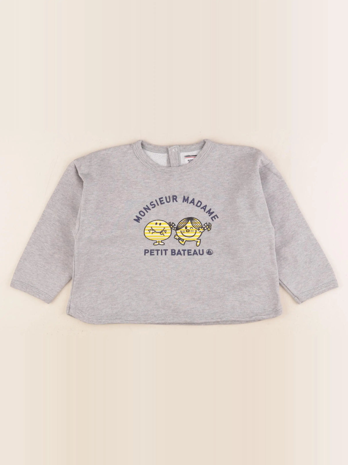 Petit Bateau - sweat gris - 36 mois
