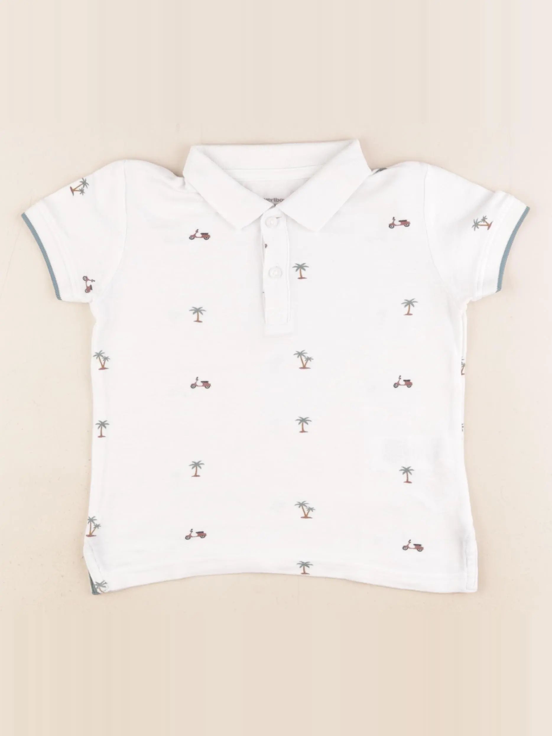 Vertbaudet - polo blanc - 4 ans