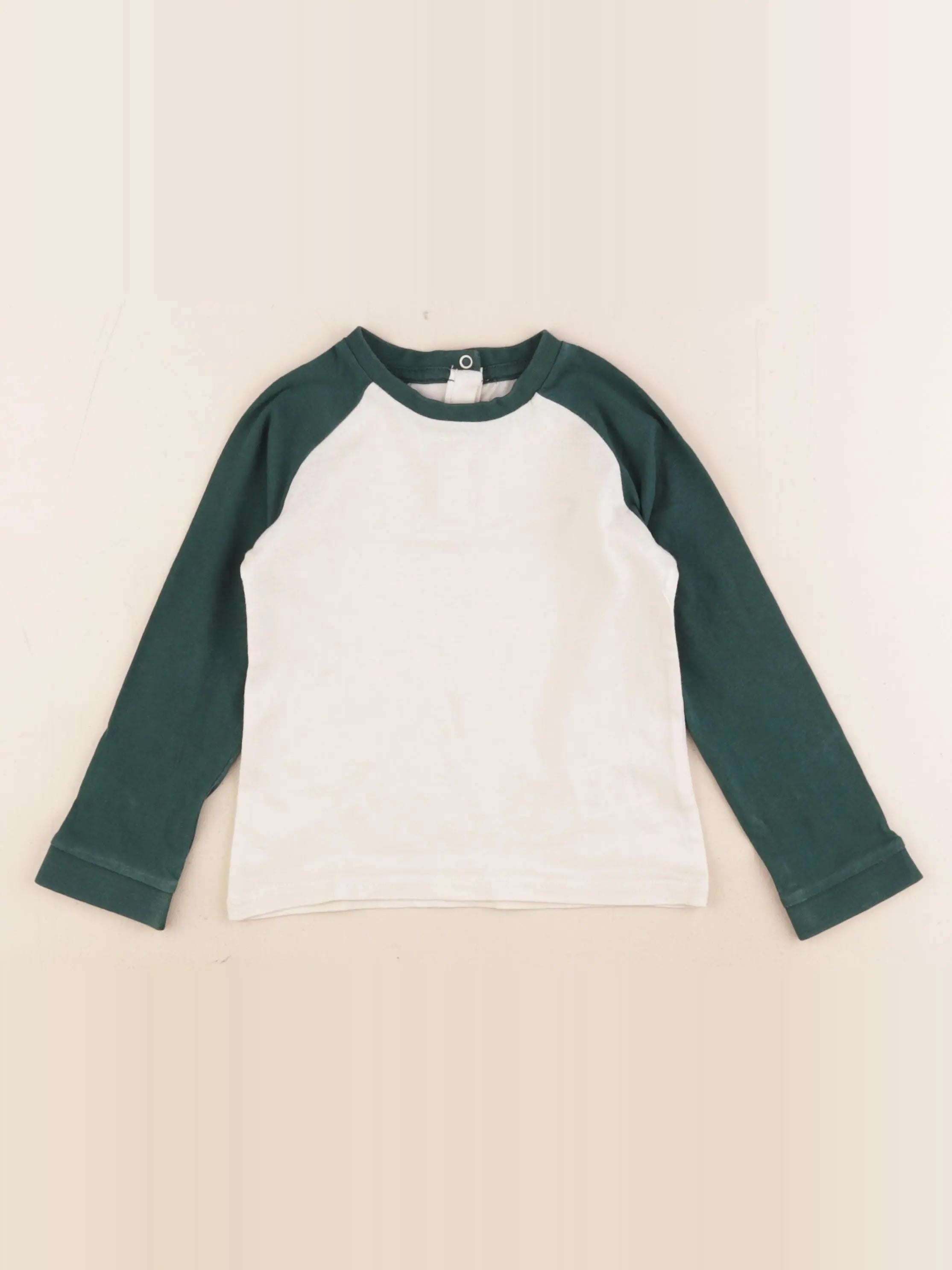 Vertbaudet - tee-shirt beige, vert - 36 mois