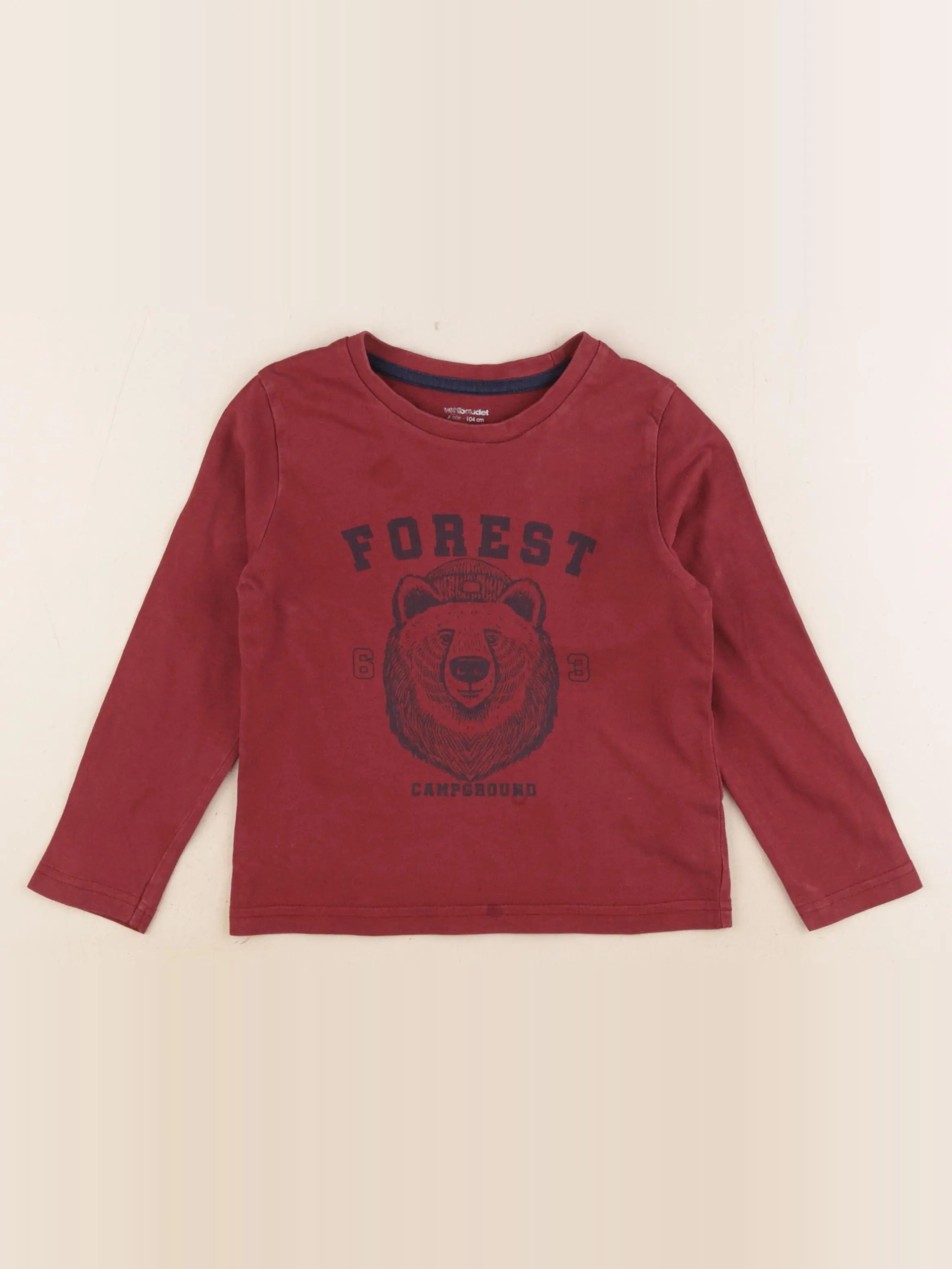 Vertbaudet - tee-shirt rouge - 4 ans