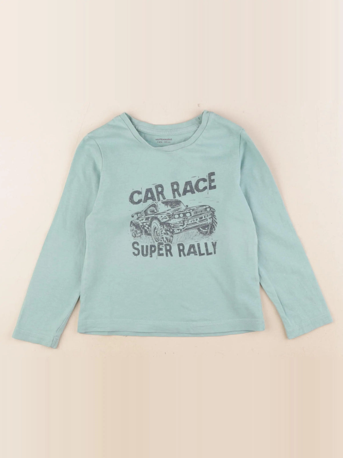 Vertbaudet - tee-shirt vert - 4 ans