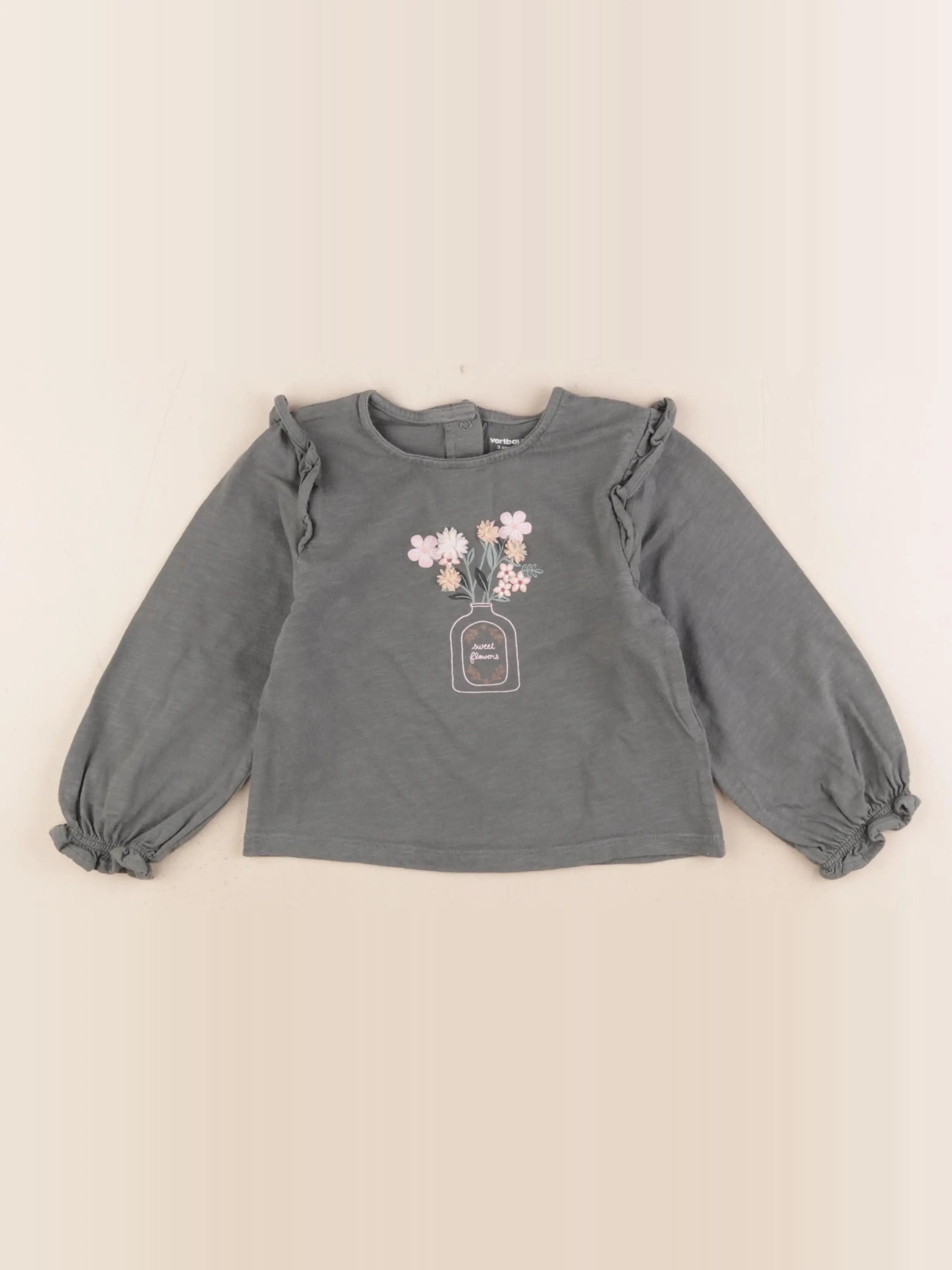 Vertbaudet - tee-shirt vert - 3 ans