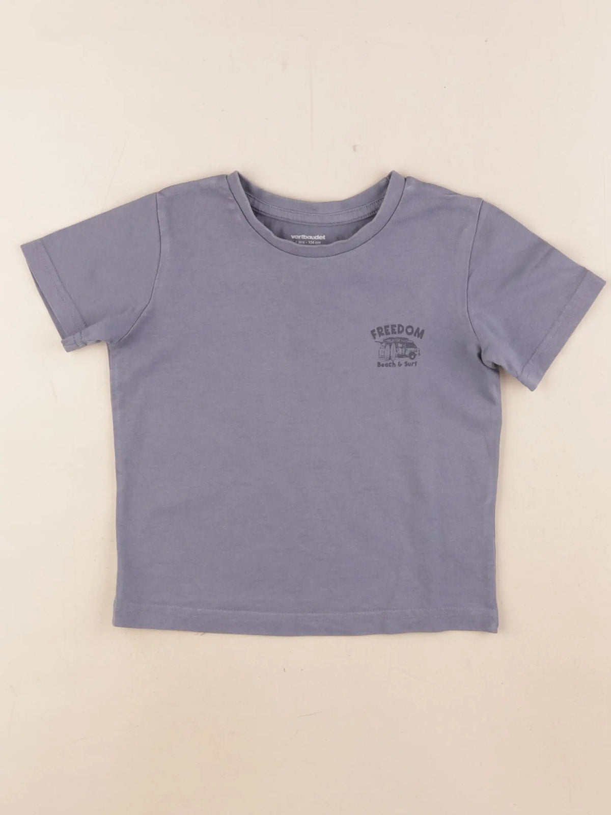Vertbaudet - tee-shirt bleu - 4 ans