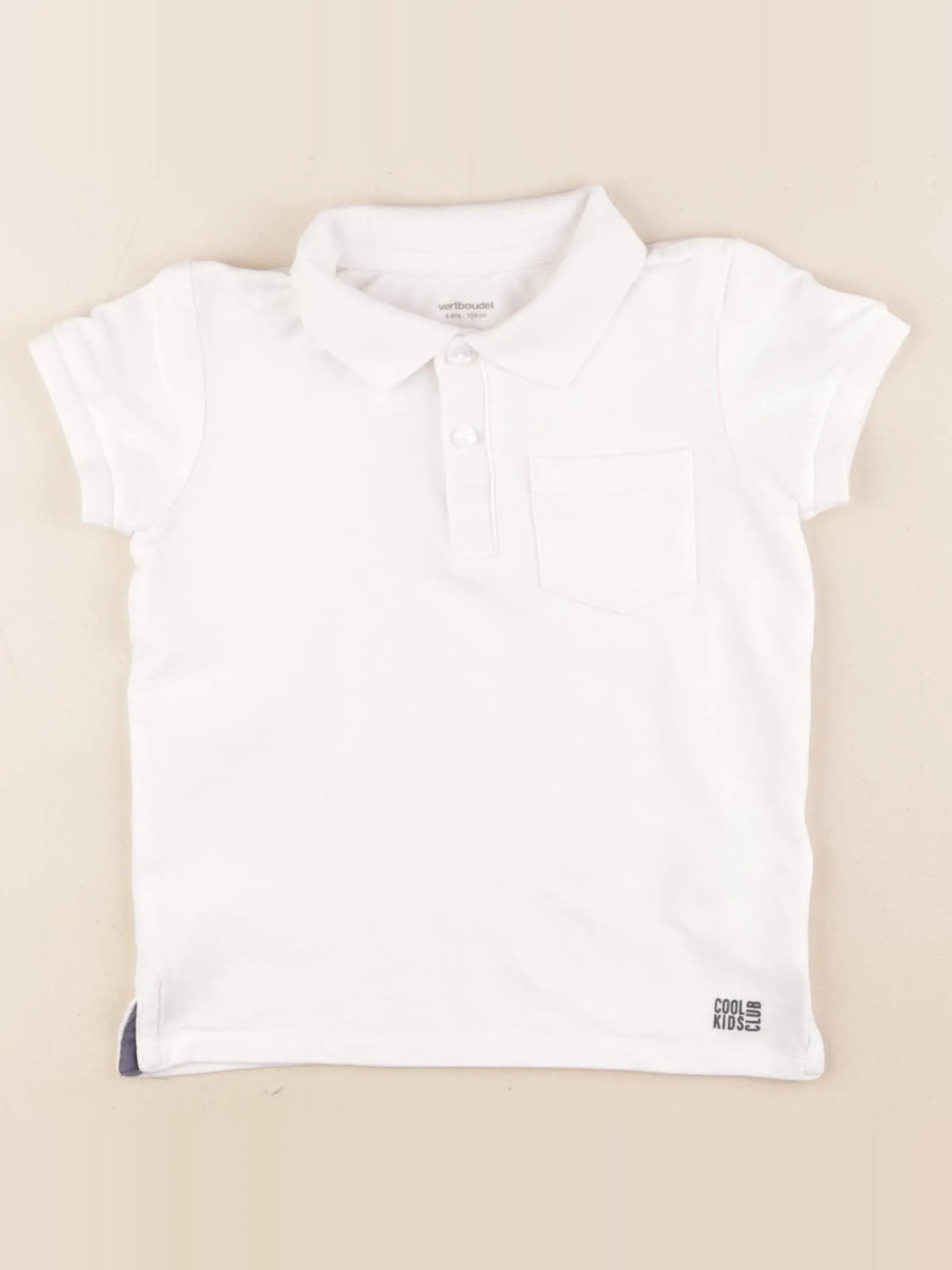 Vertbaudet - polo blanc - 4 ans