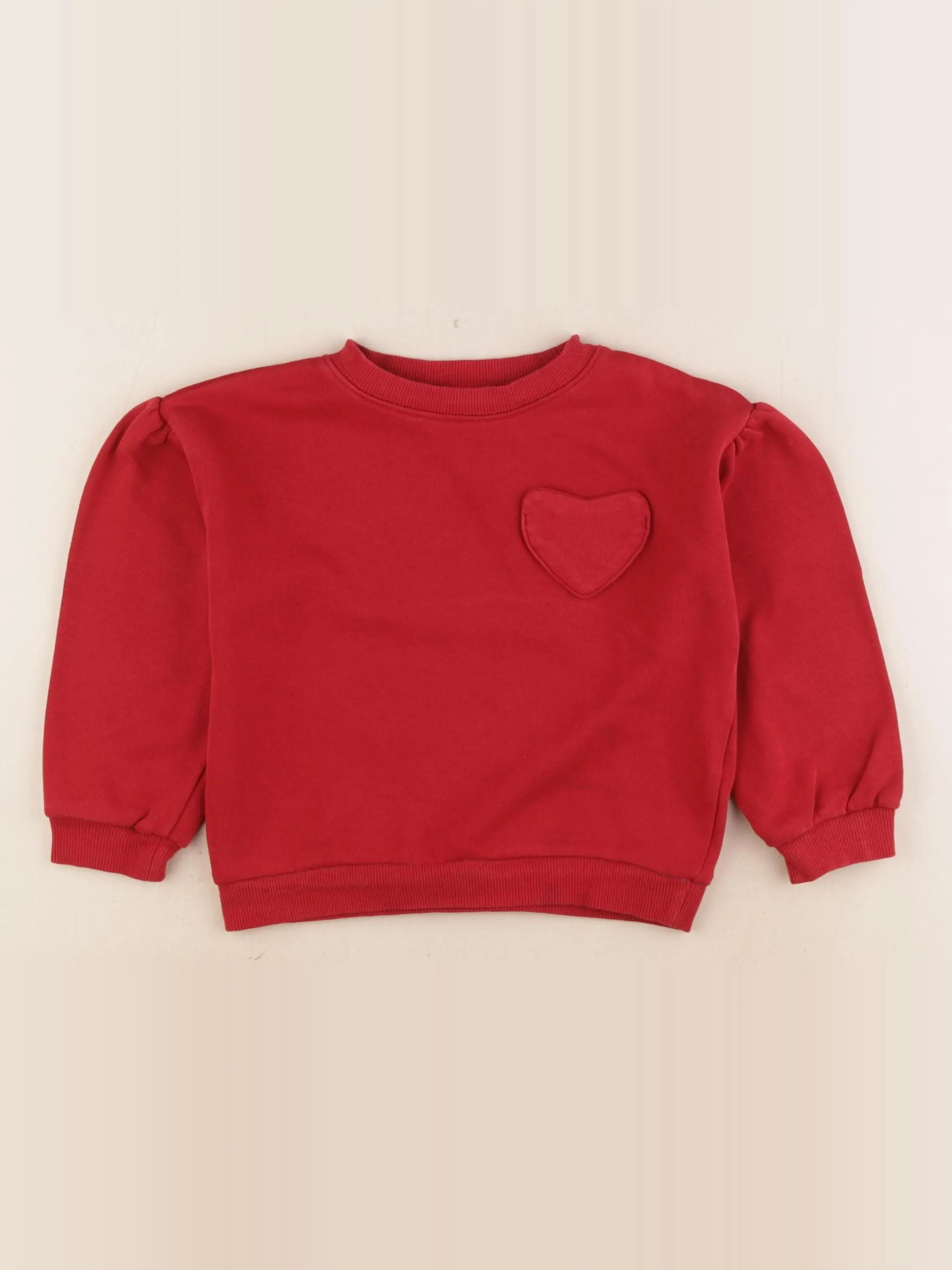 H&M - sweat rouge - 2/4 ans