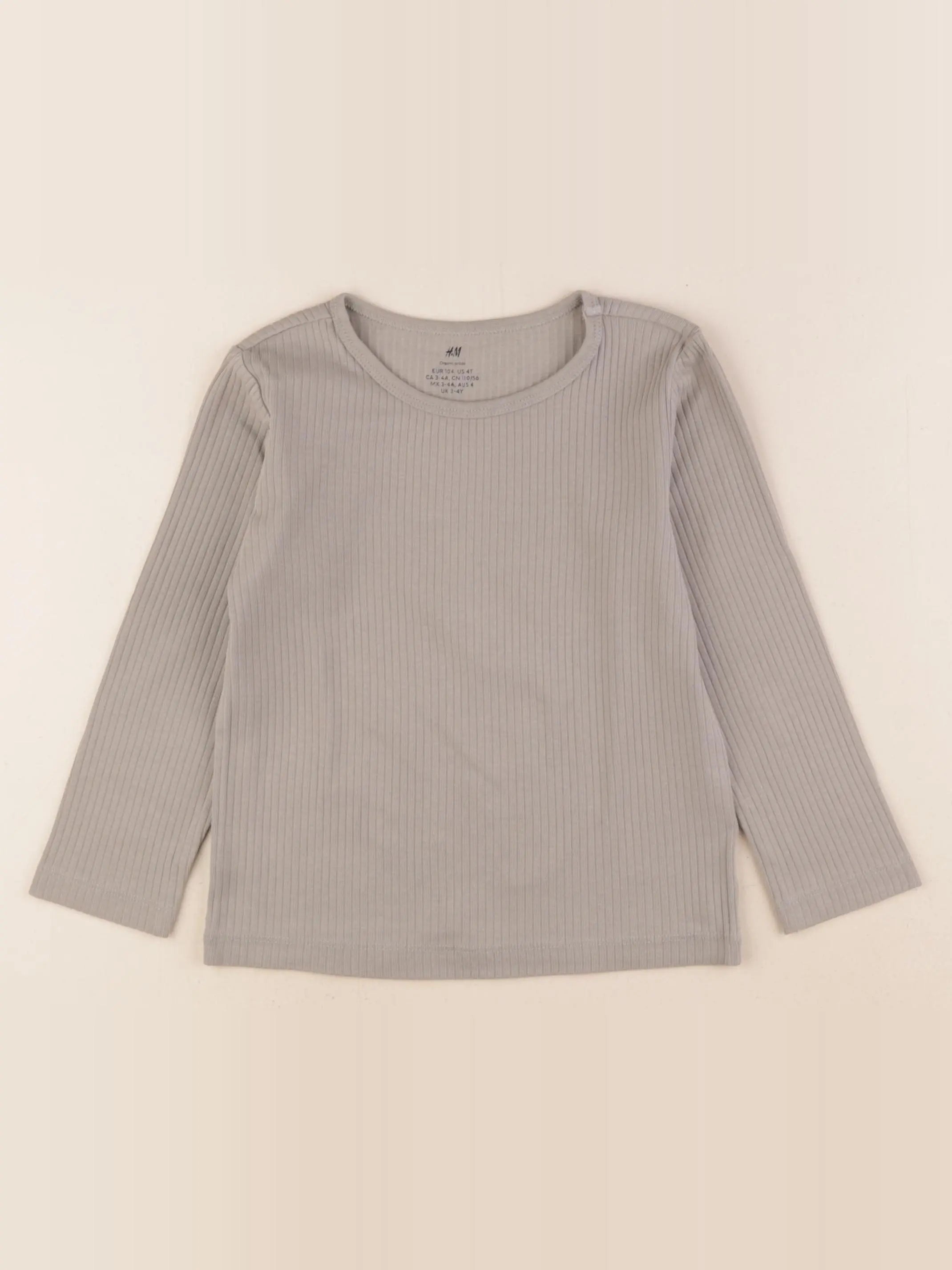 H&M - tee-shirt marron - 3/4 ans