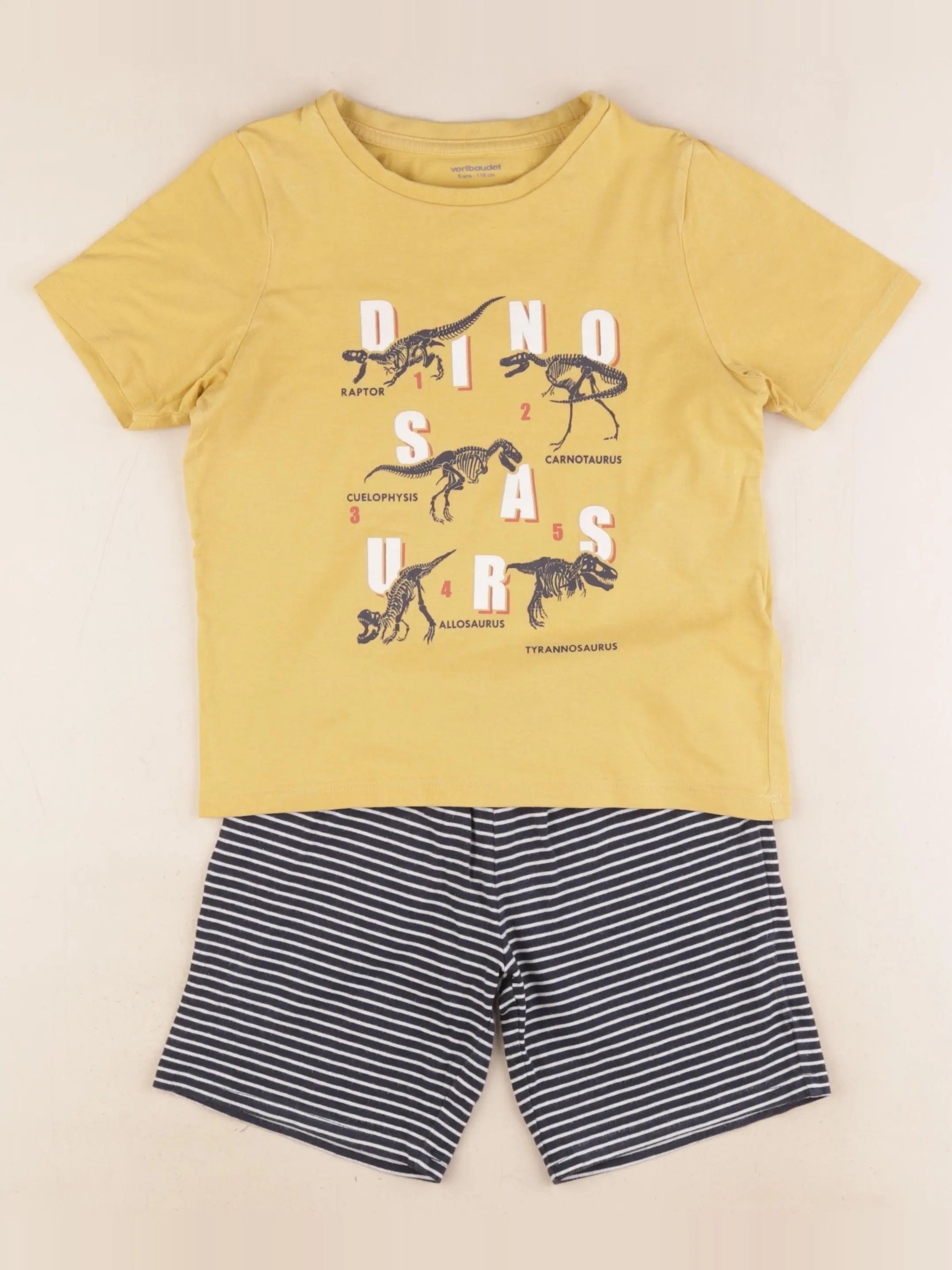 Vertbaudet - pyjama coton bleu, jaune - 6 ans