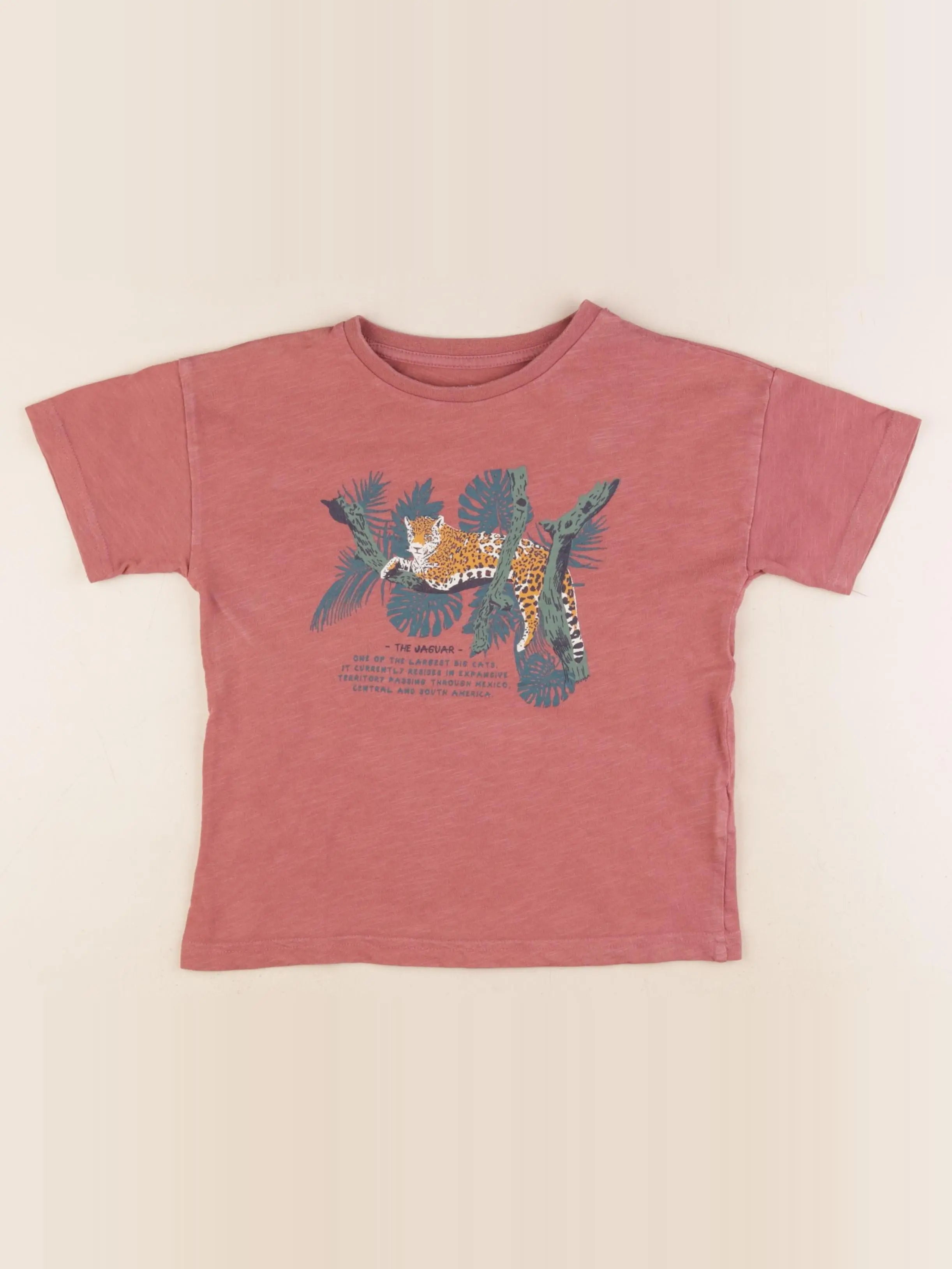 Vertbaudet - tee-shirt rouge - 6 ans