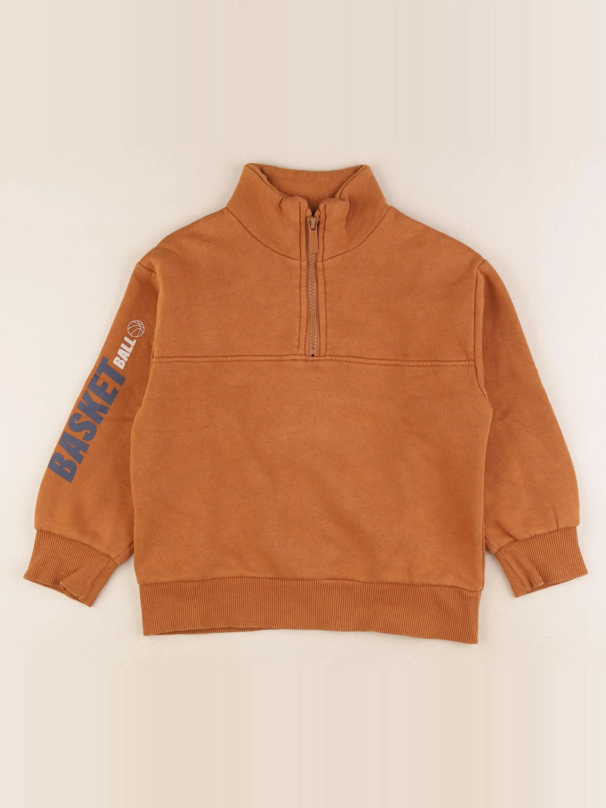 Vertbaudet - sweat marron - 6 ans
