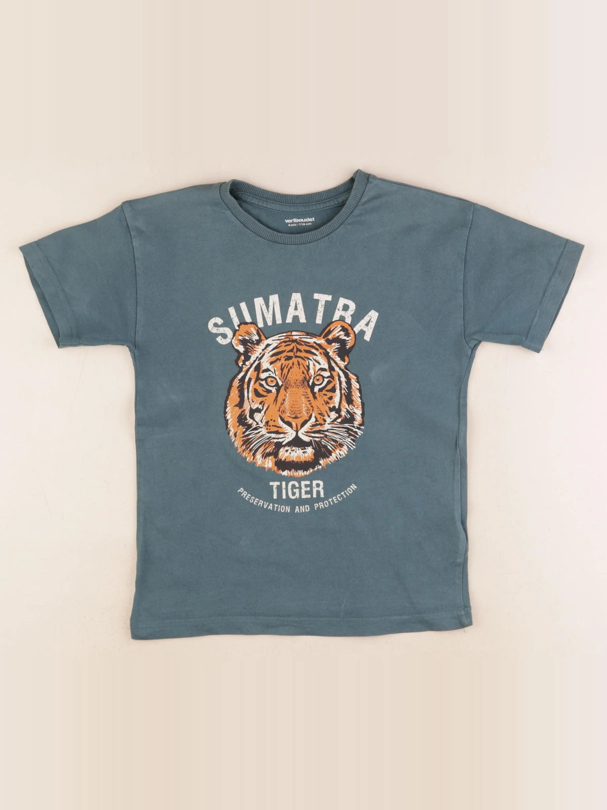 Vertbaudet - tee-shirt vert - 6 ans