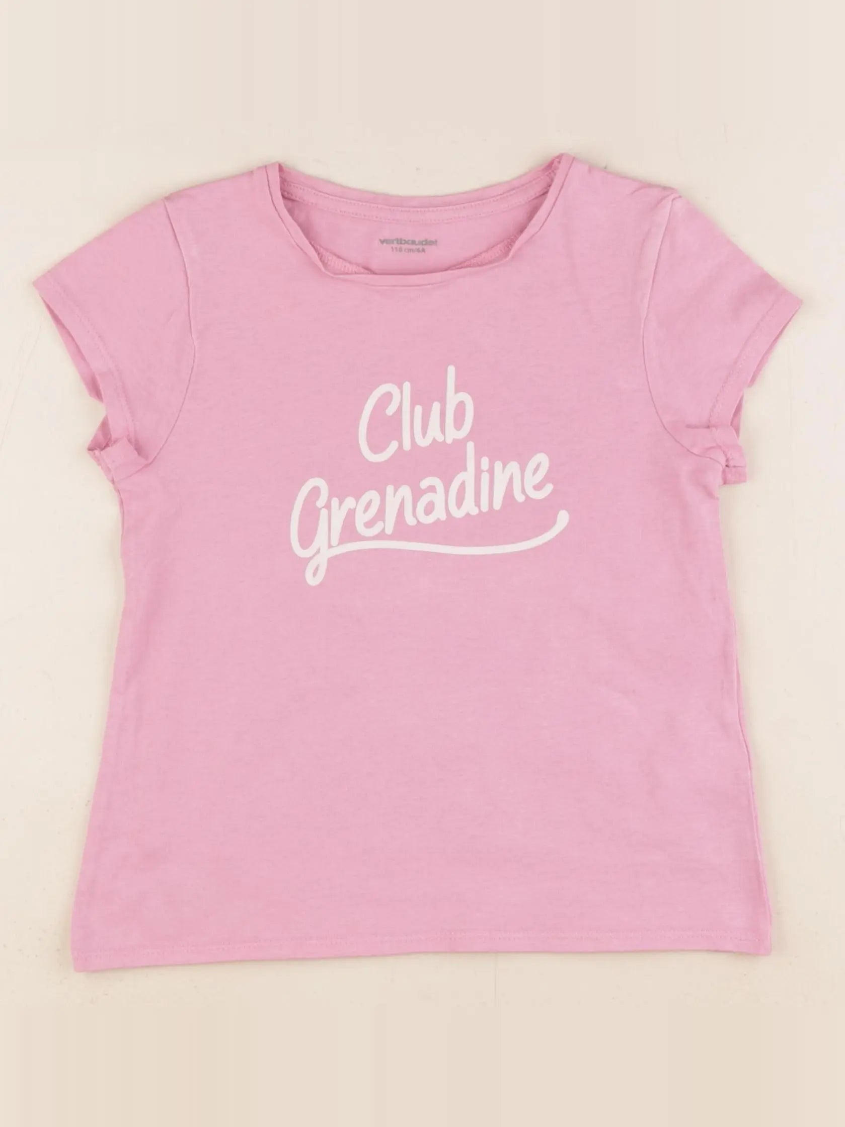 Vertbaudet - tee-shirt rose - 6 ans