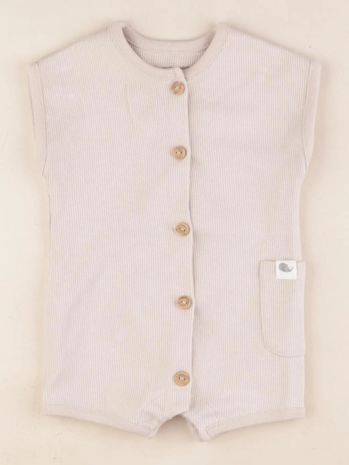 Vertbaudet - combinaison beige - 9 mois