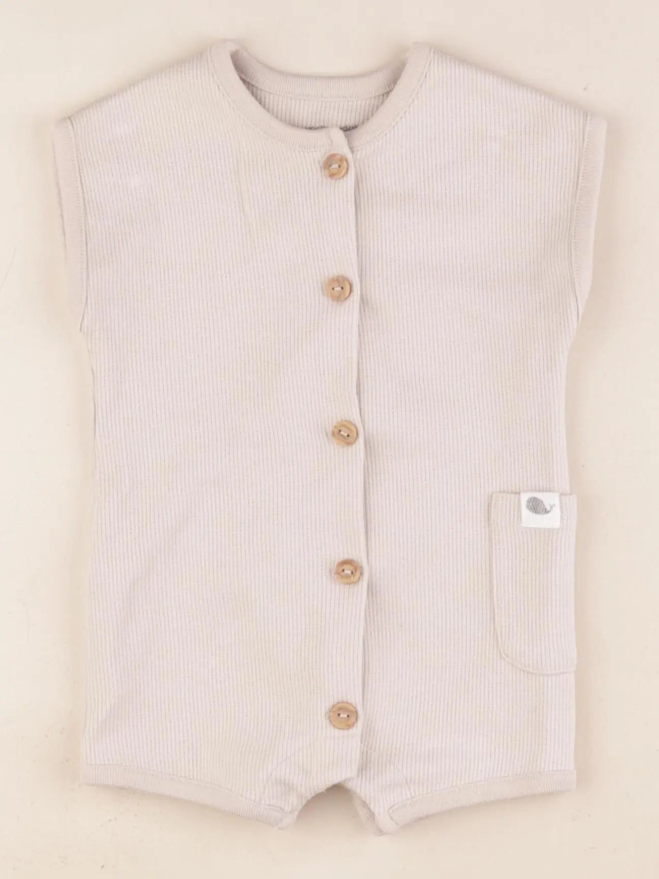 Vertbaudet - combinaison beige - 9 mois