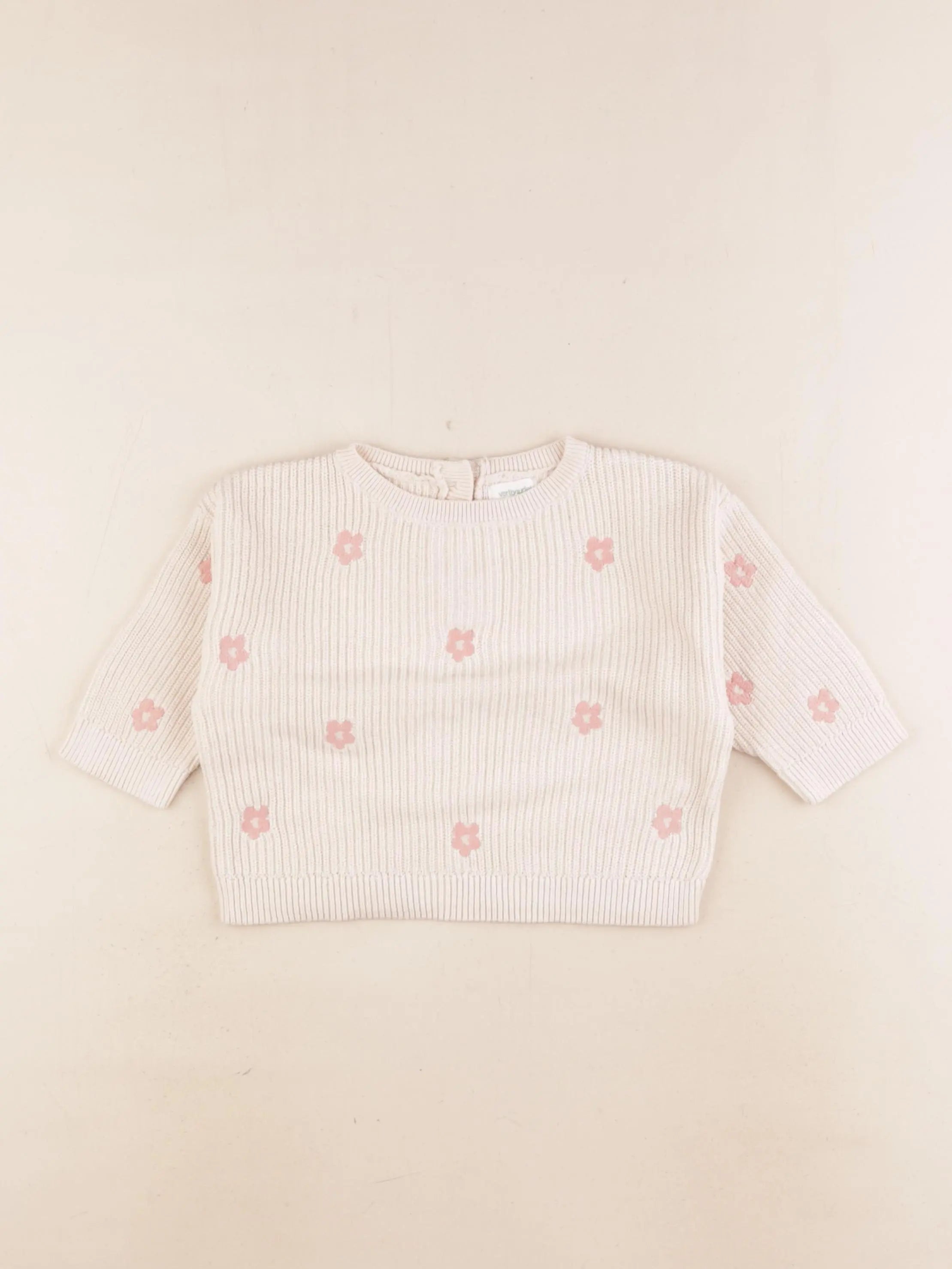 Vertbaudet - pull beige - 12 mois