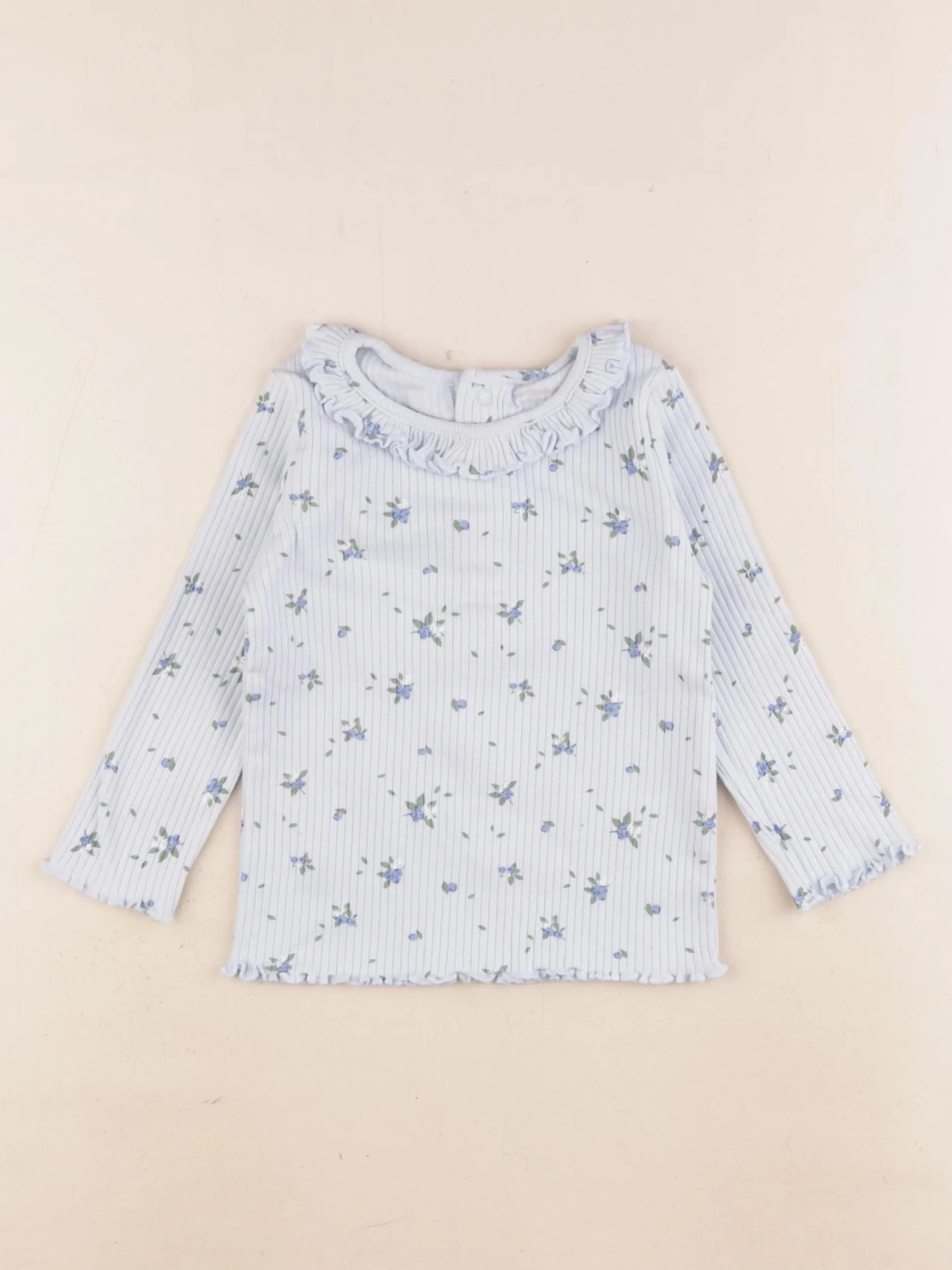 Vertbaudet - tee-shirt bleu - 12 mois