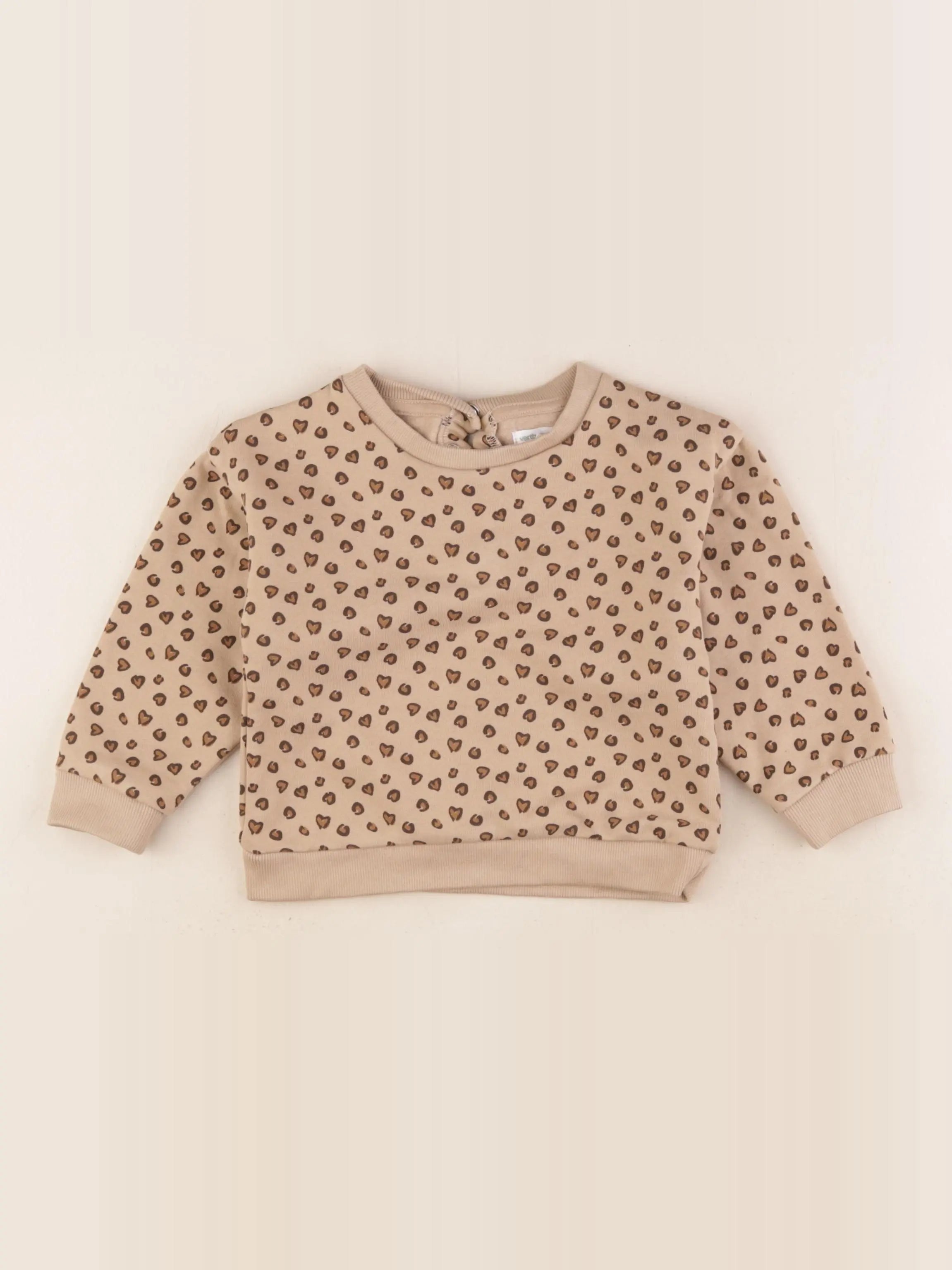 Vertbaudet - sweat marron - 24 mois