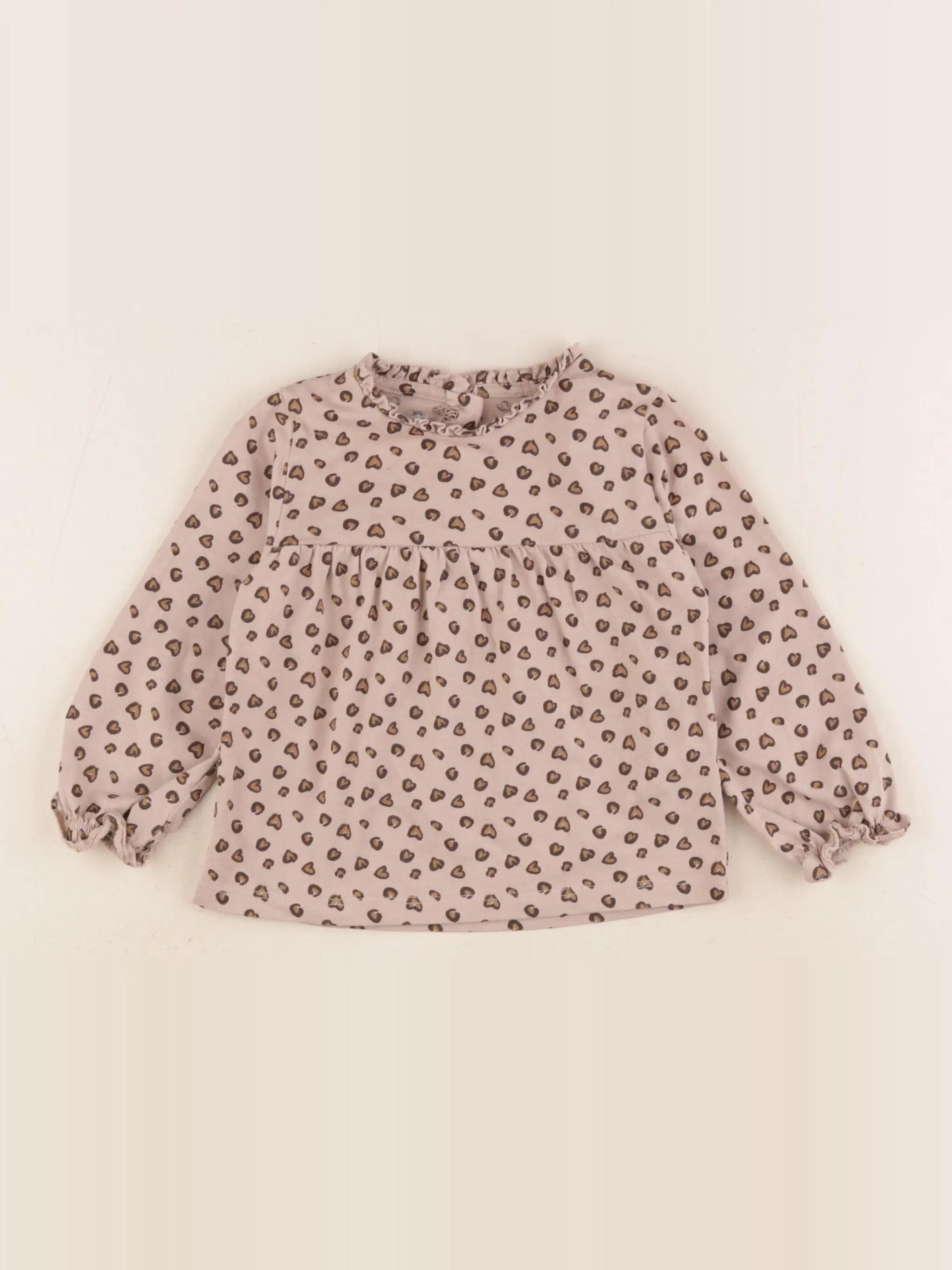 Vertbaudet - tee-shirt marron - 18 mois