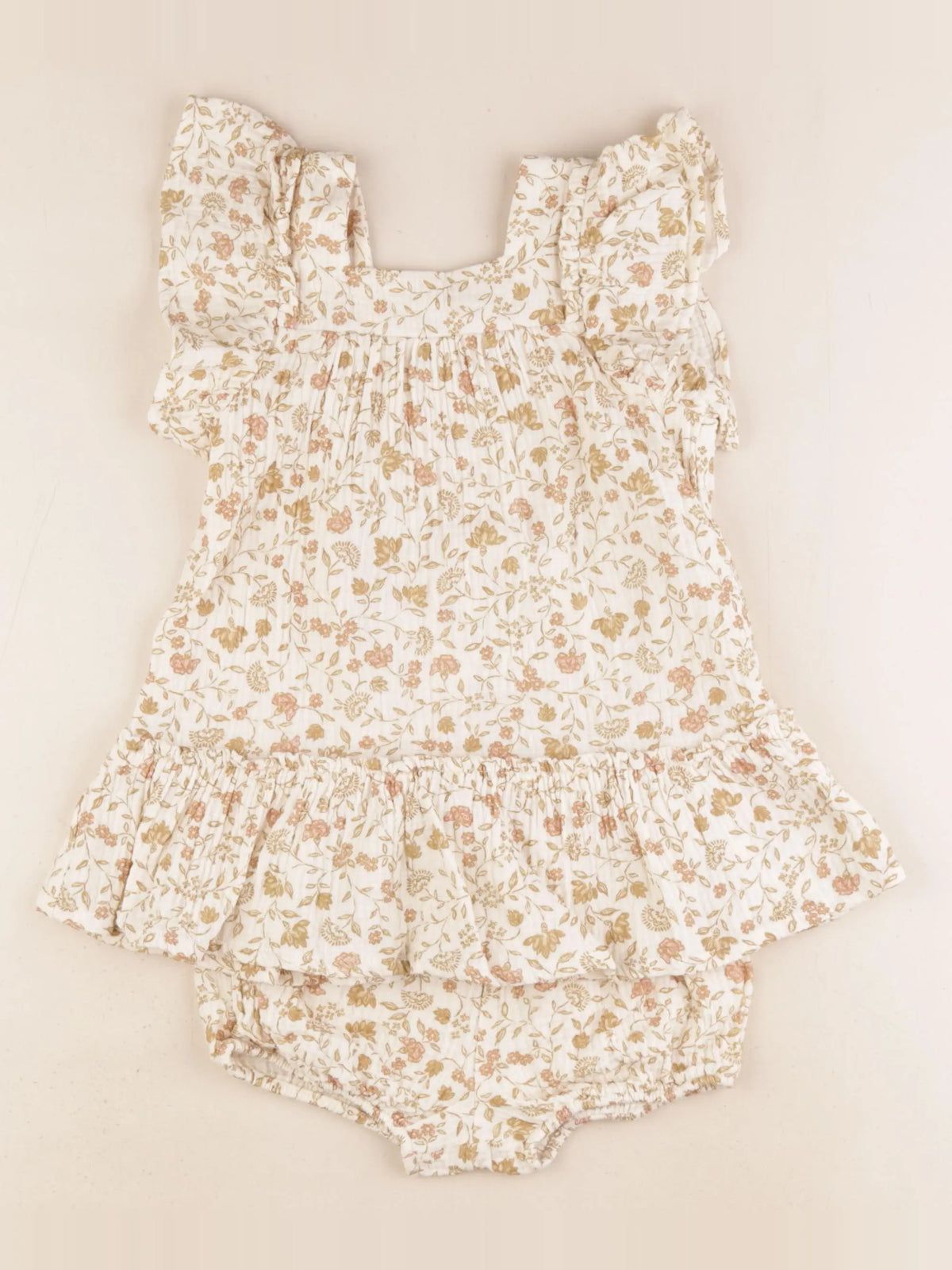 Vertbaudet - robe beige - 18 mois
