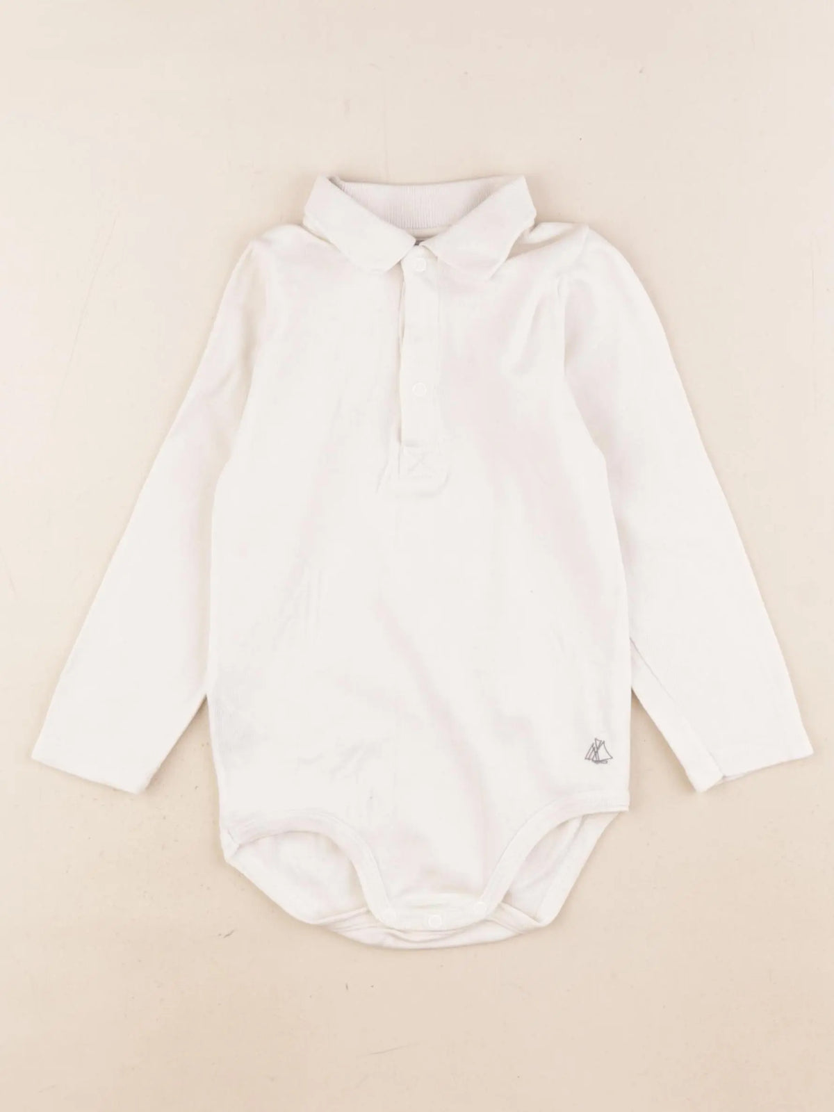 Petit Bateau - body à col beige - 24 mois